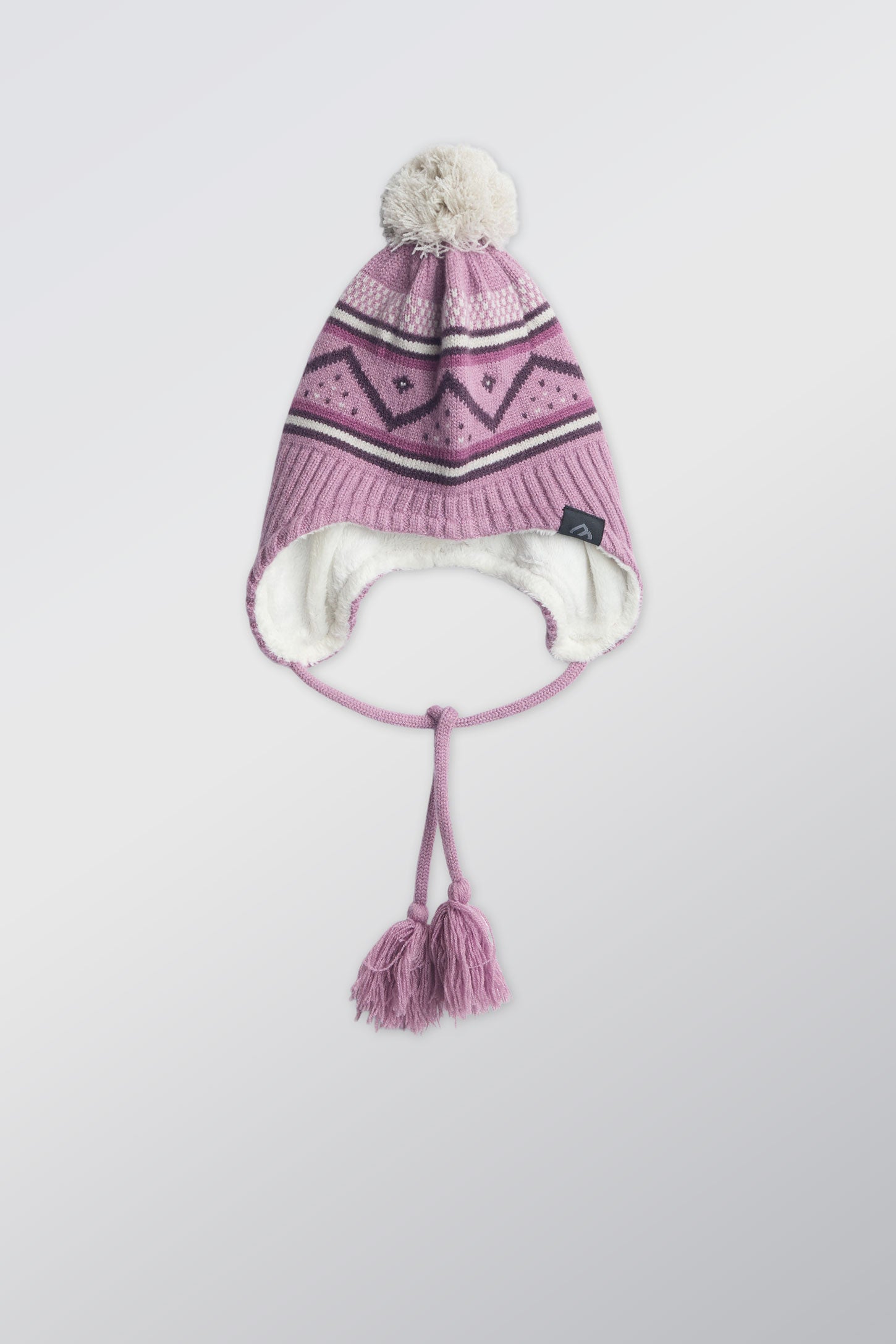 Tuque avec doublure en peluche et pompon - Enfant fille && MAUVE/MULTI