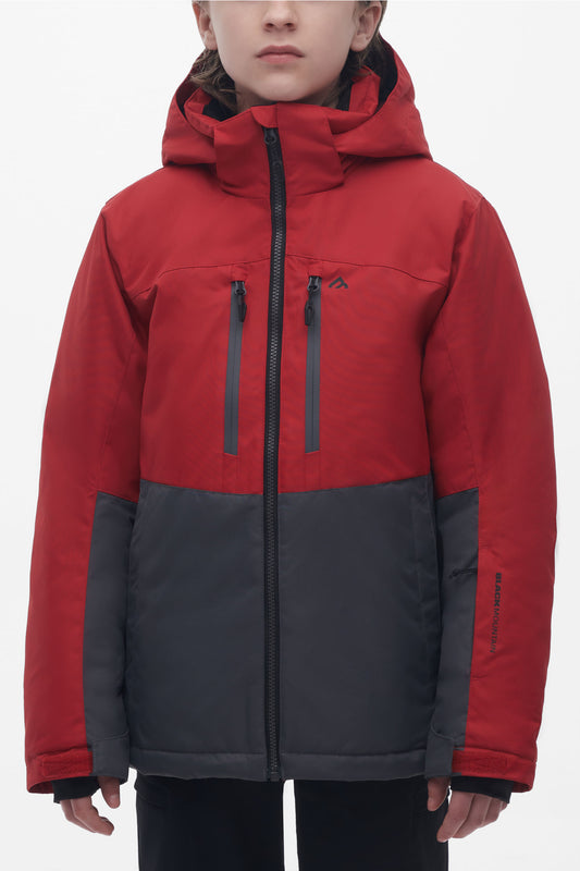 Manteau de ski imperméable - Ado garçon && ROUGE