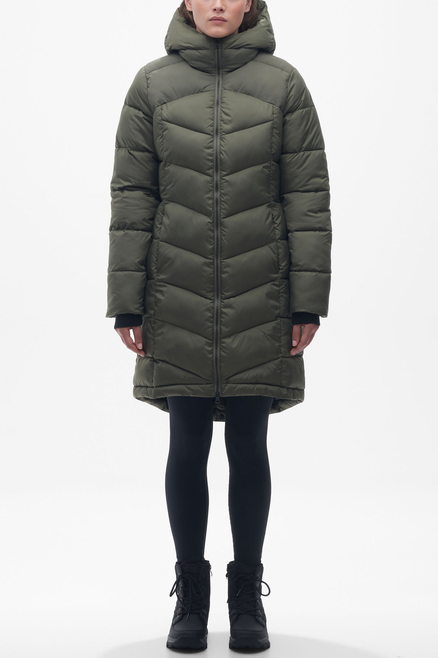 Manteau résistant à l'eau - Femme && KAKI