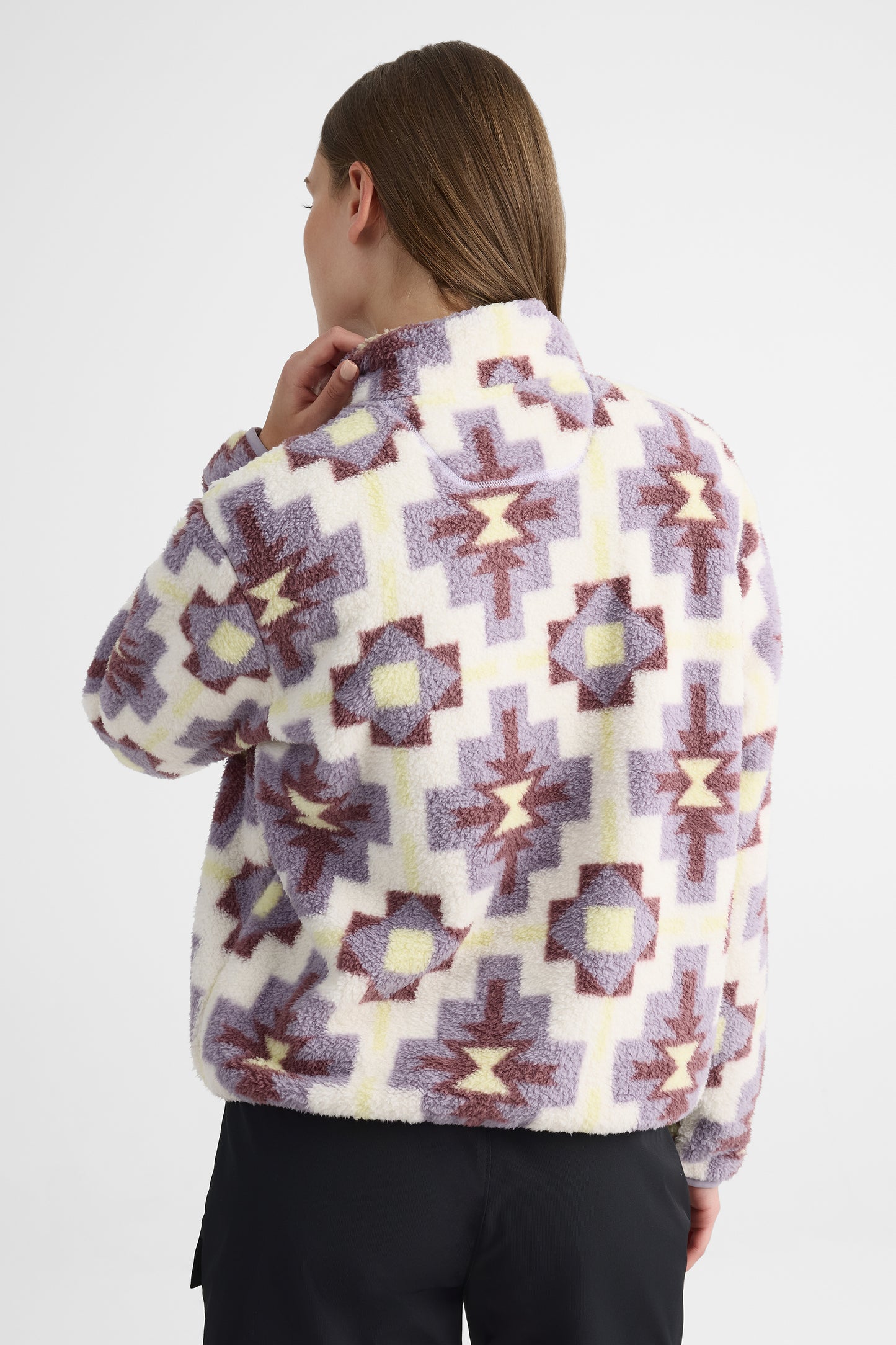 Chandail ultradoux en sherpa - Femme && LILAS MULTI