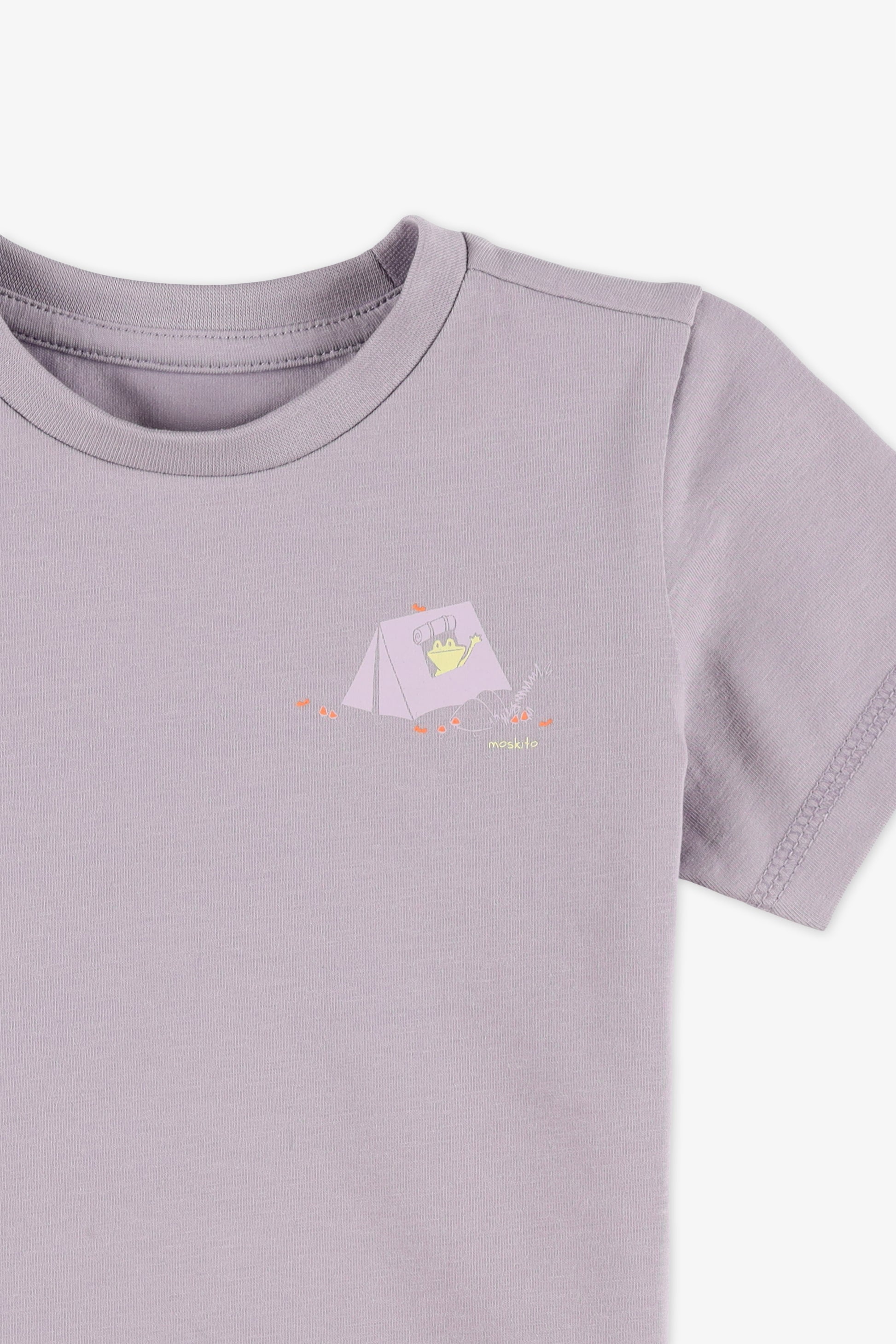  T-shirt coloré en coton - Bébé && MAUVE