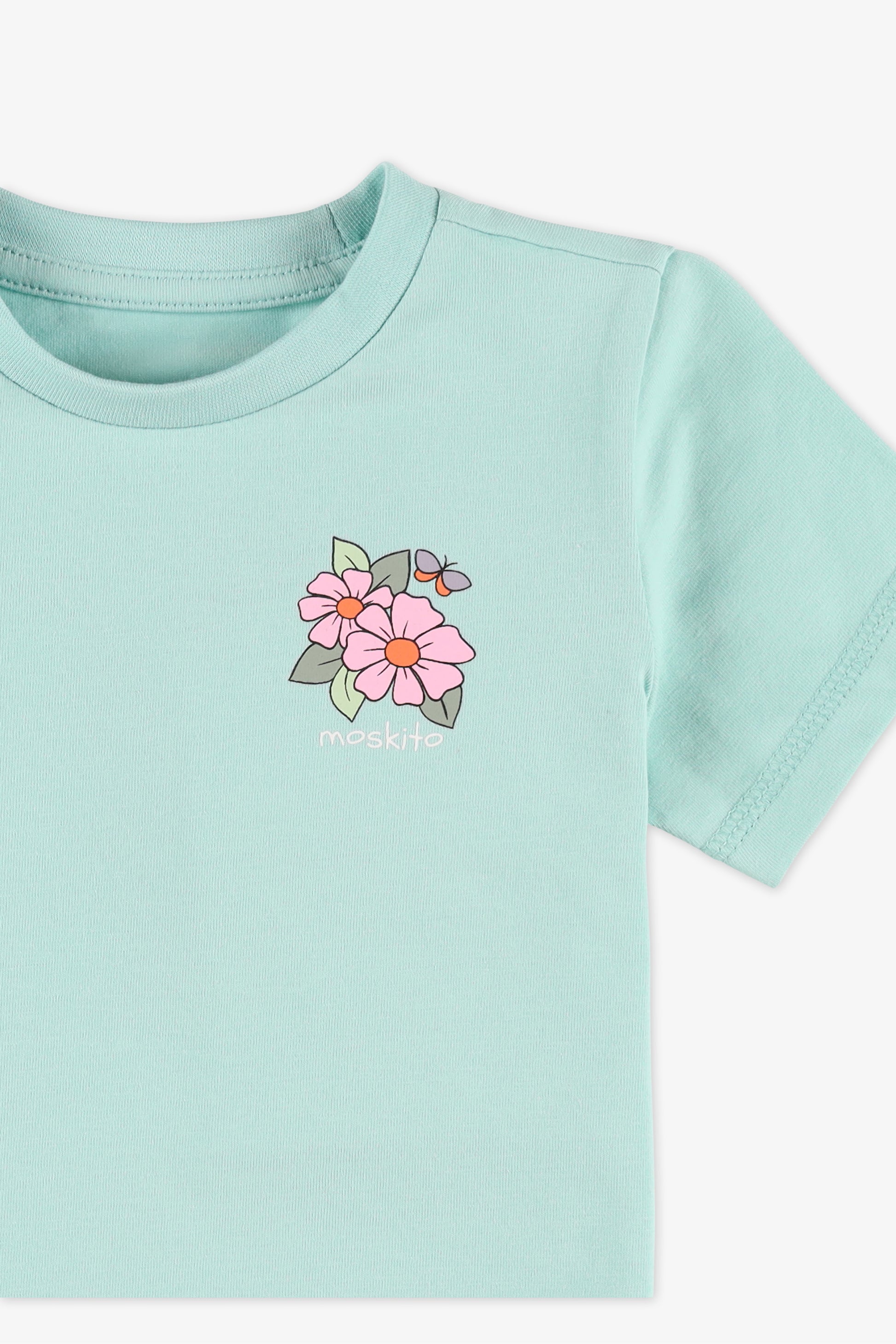 T-shirt coloré en coton 2T-3T - Bébé && AQUA