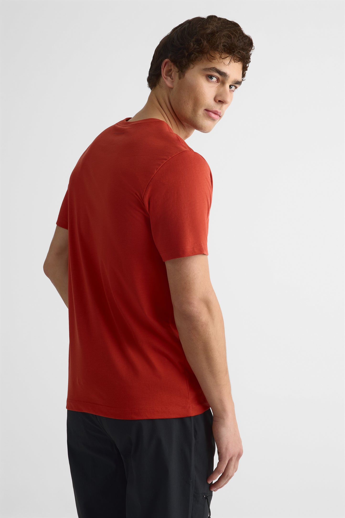 T-shirt avec fibres recyclées - Homme && ROUGE