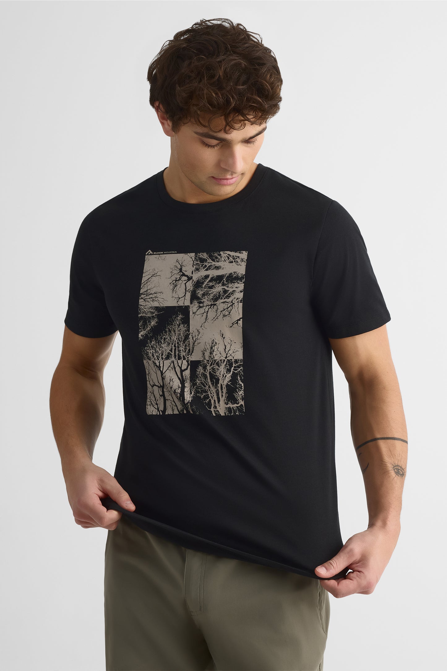 T-shirt avec fibres recyclées - Homme && NOIR