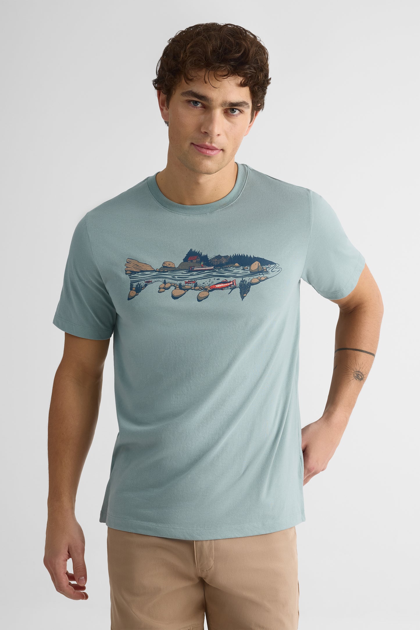T-shirt avec fibres recyclées - Homme && SARCELLE