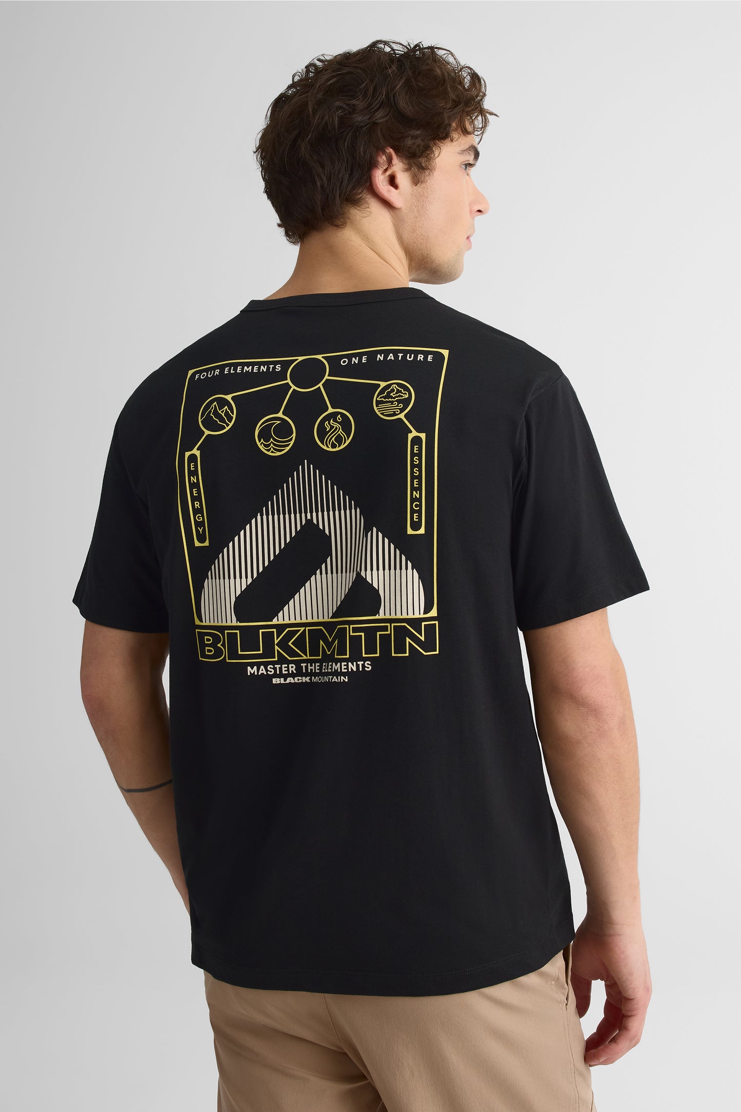 T-shirt avec fibres recyclées - Homme && NOIR