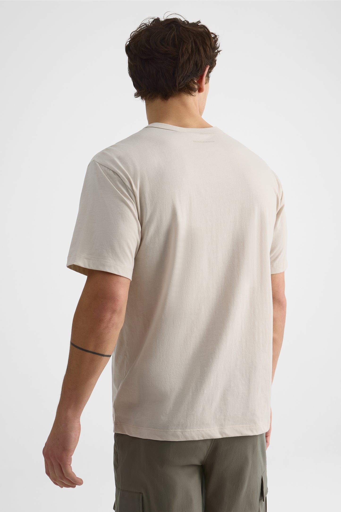 T-shirt avec fibres recyclées - Homme && BEIGE