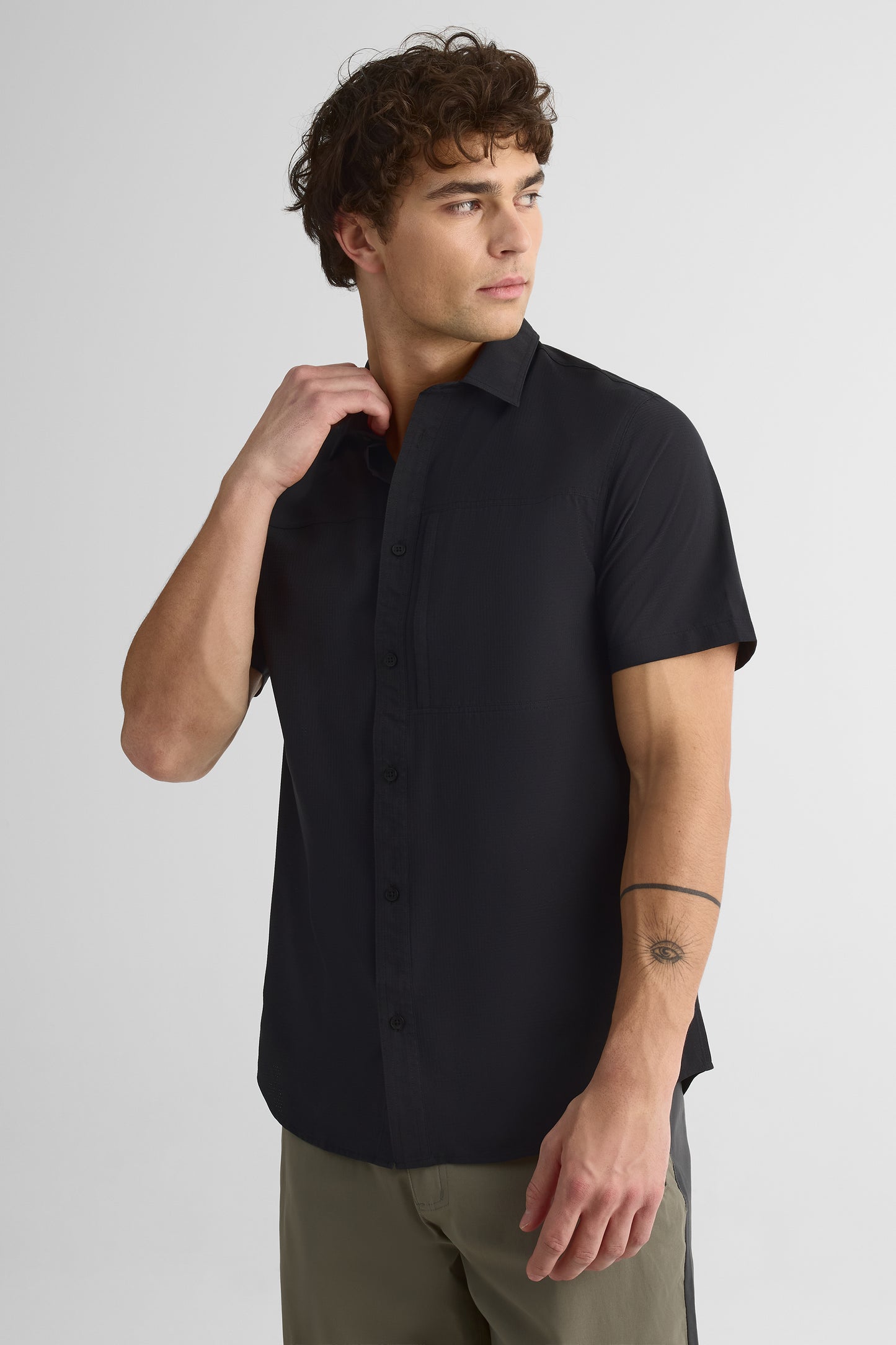 Chemise manches courtes - Homme && NOIR