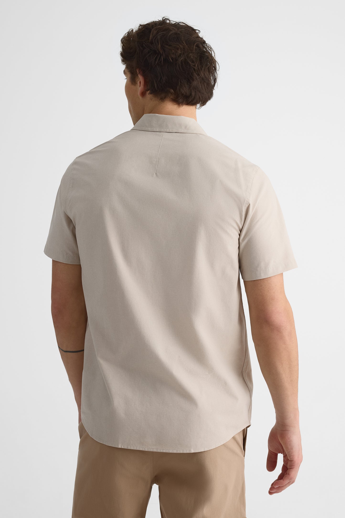Chemise manches courtes - Homme && BEIGE