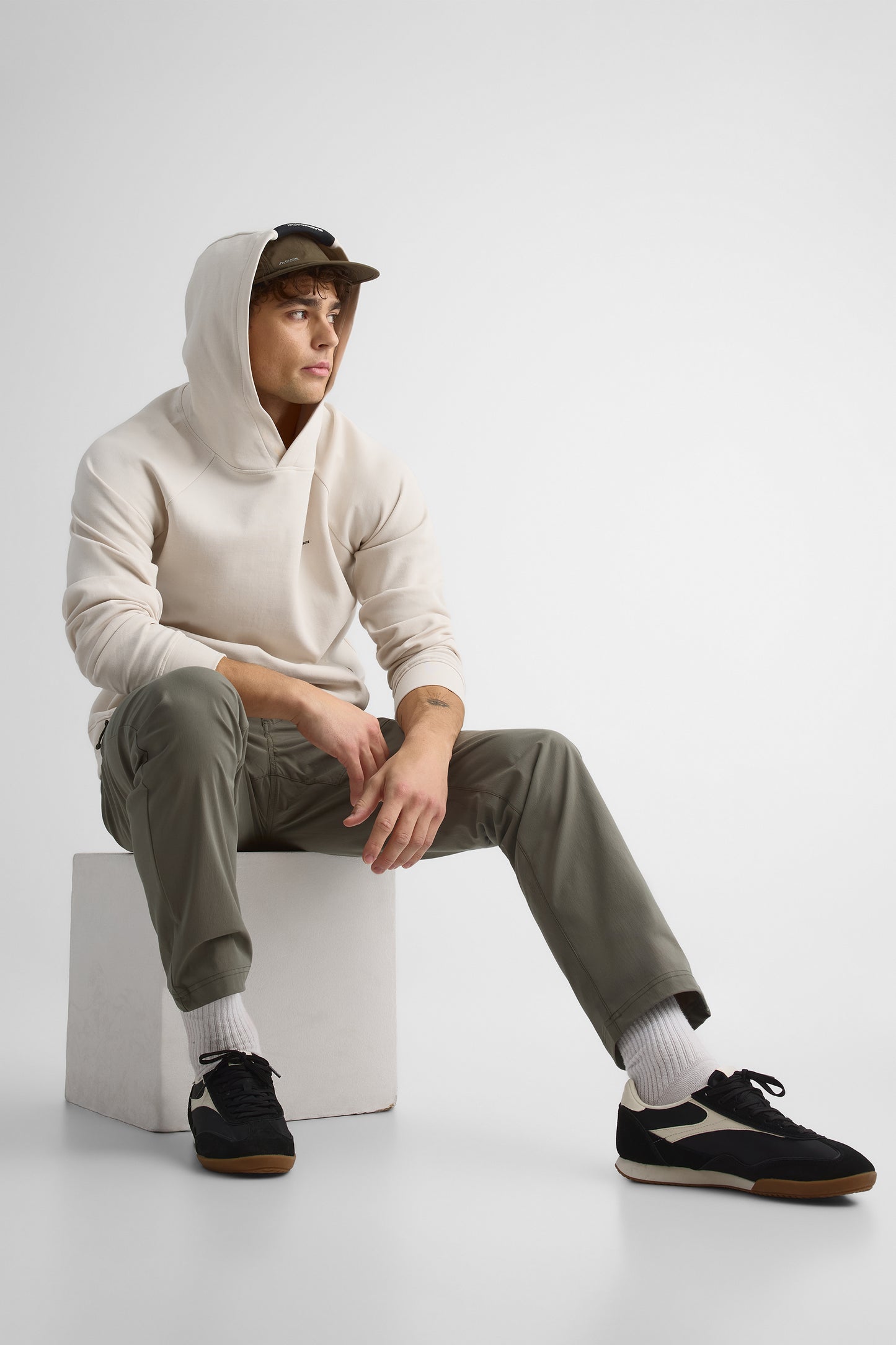 Chandail ouaté à capuchon – Homme && BEIGE