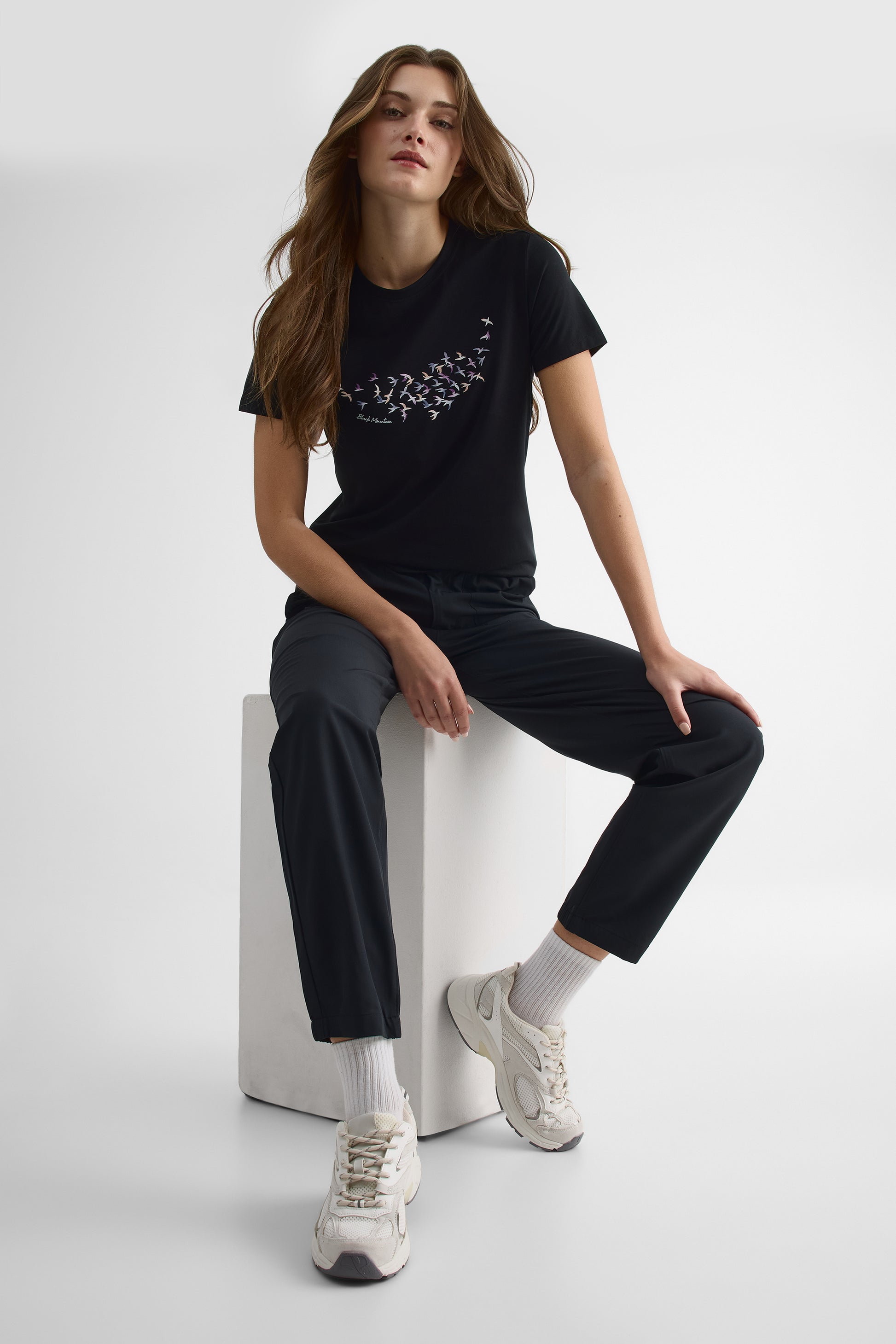 T-shirt léger en lyocell - Femme && NOIR