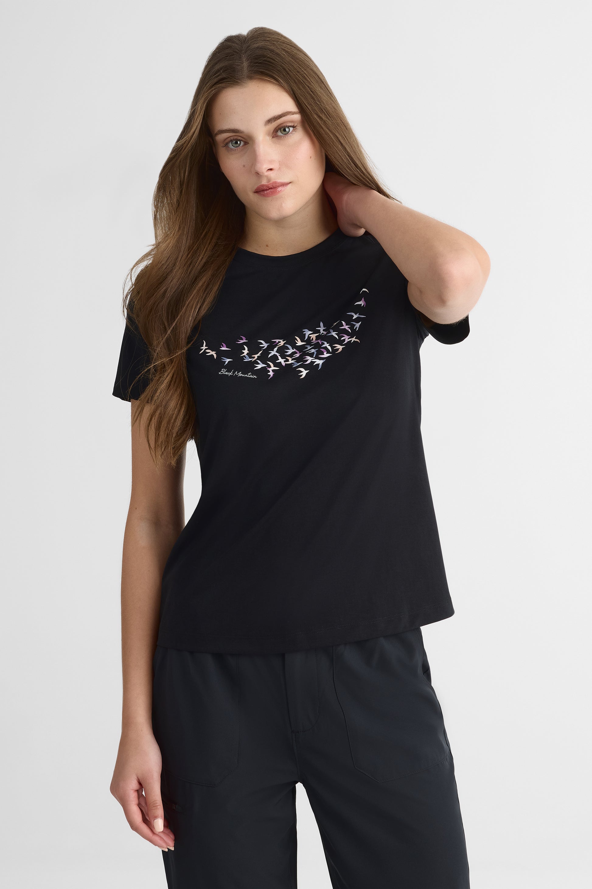 T-shirt léger en lyocell - Femme && NOIR