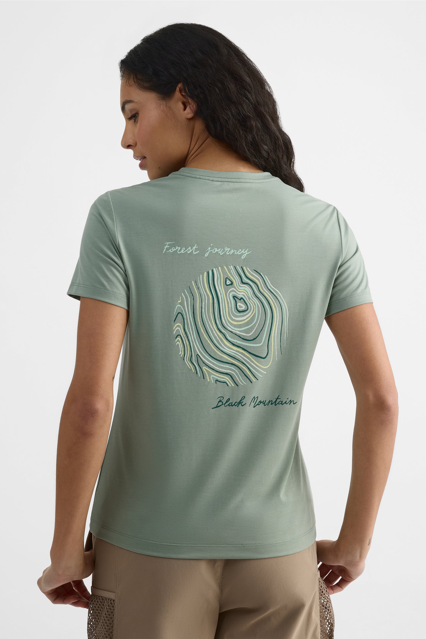T-shirt léger en lyocell - Femme && KAKI