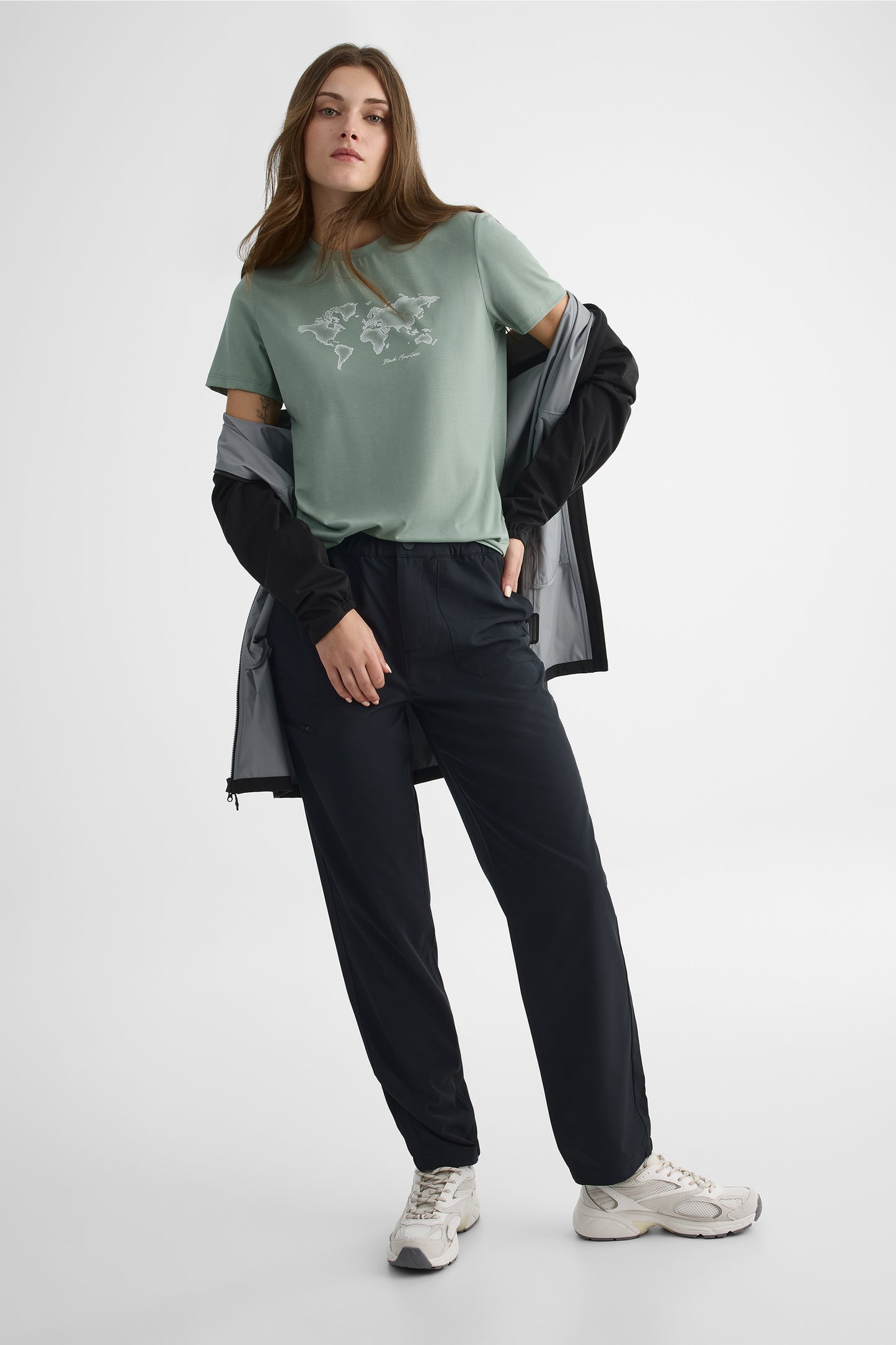 T-shirt en lyocell avec imprimé - Femme && KAKI