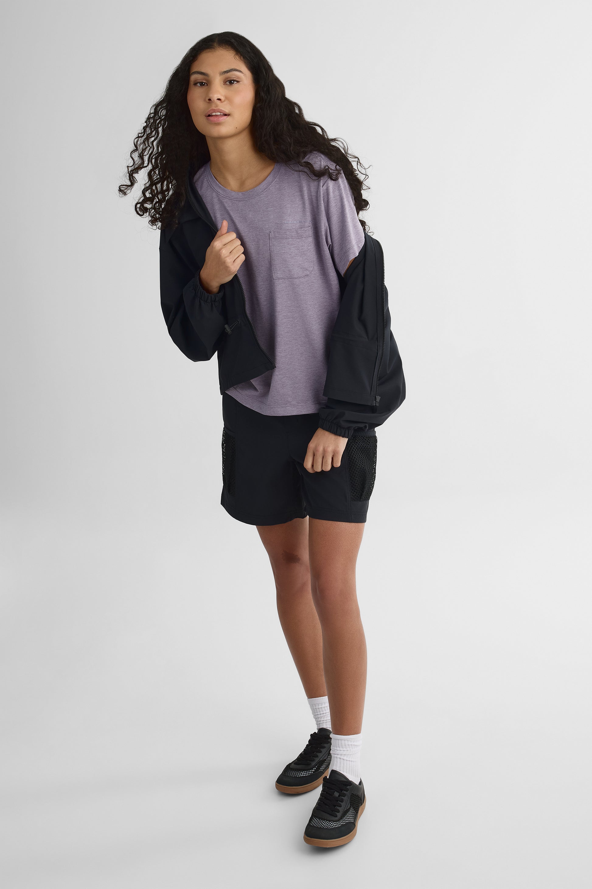 Short ultraextensible à séchage rapide - Femme && NOIR