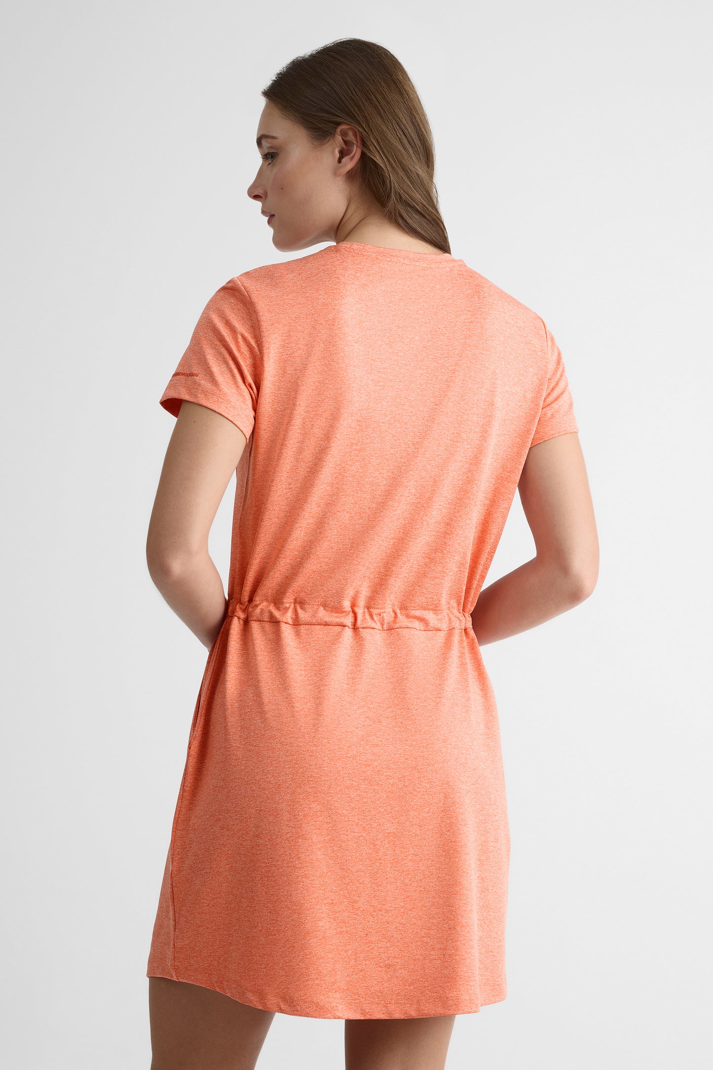 Robe à manches courtes - Femme && ORANGE