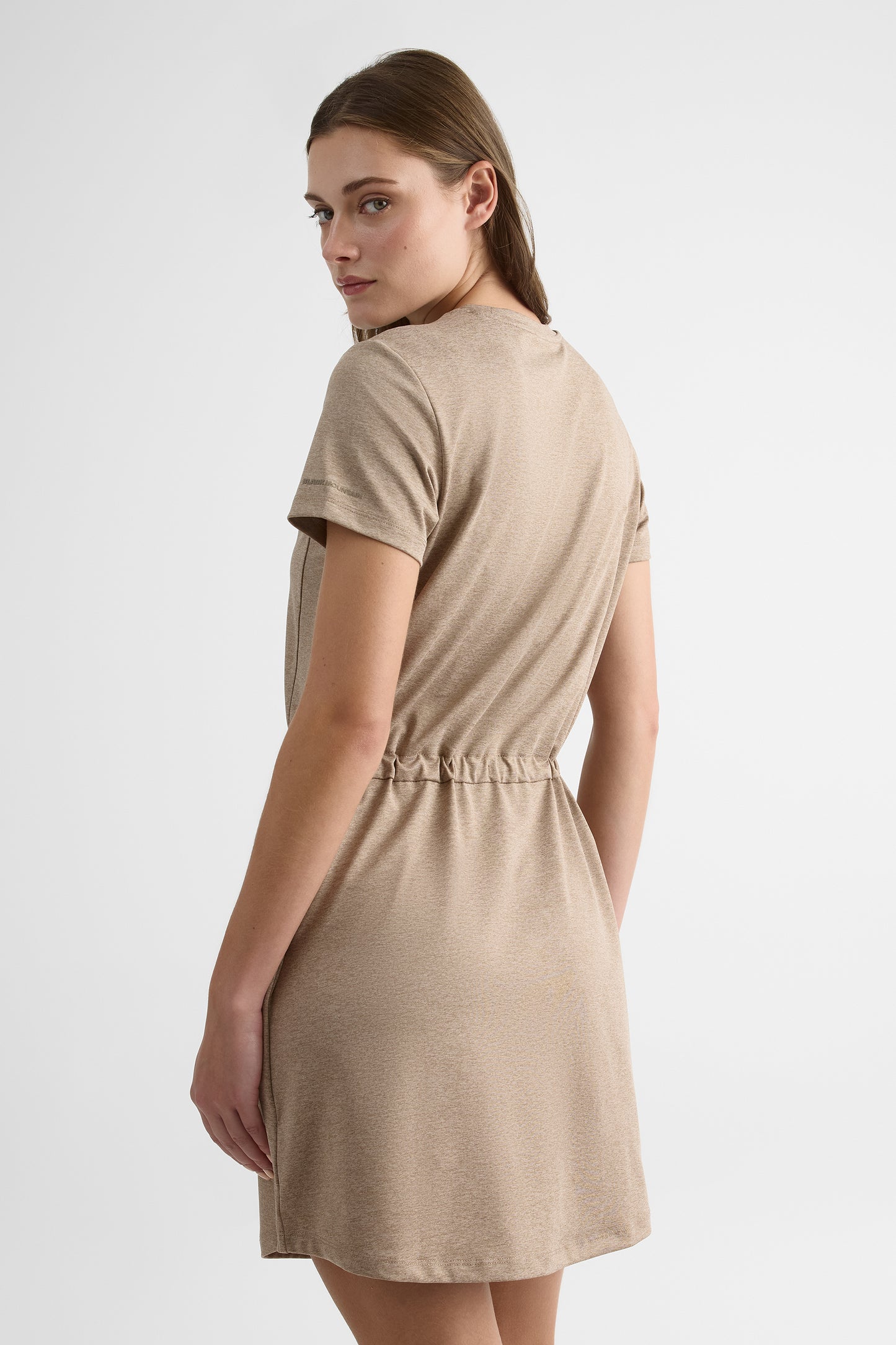 Robe à manches courtes - Femme && TAUPE