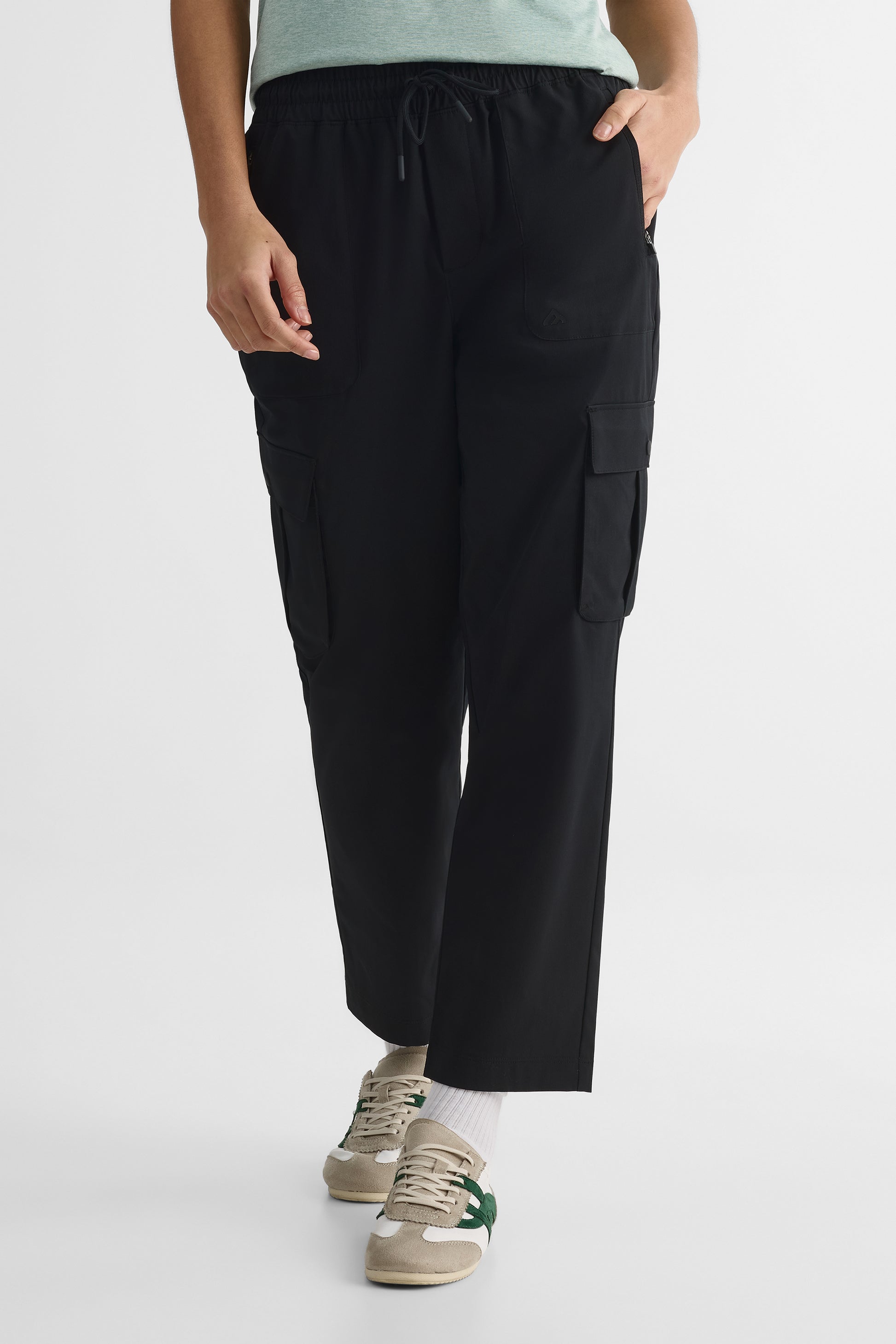 Pantalon cargo facile d'entretien - Femme && NOIR