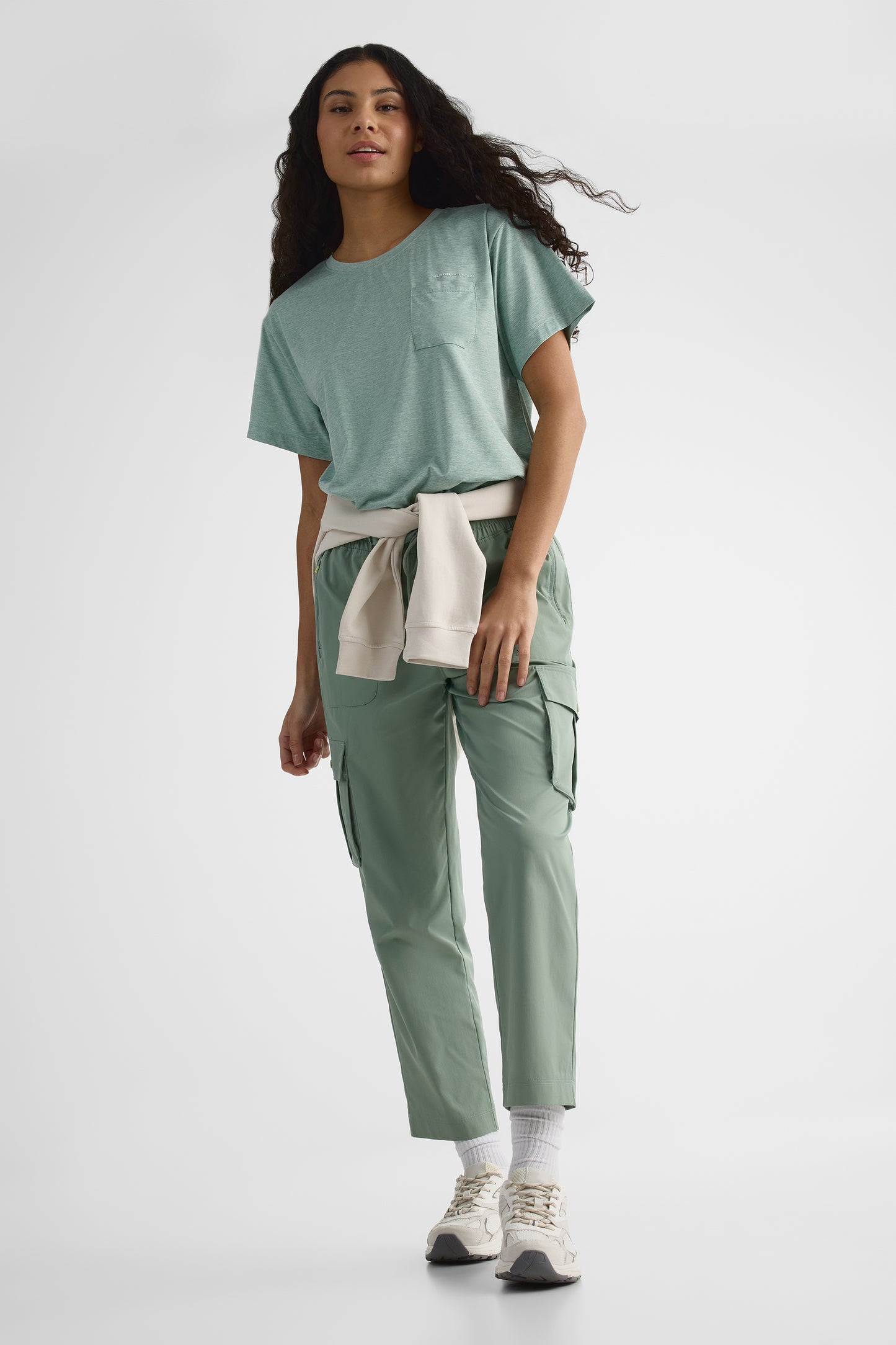 Pantalon cargo facile d'entretien - Femme && KAKI