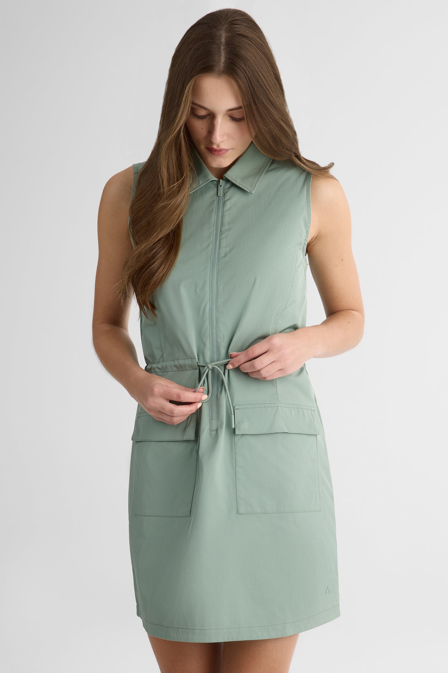Robe chemise à séchage rapide - Femme && KAKI