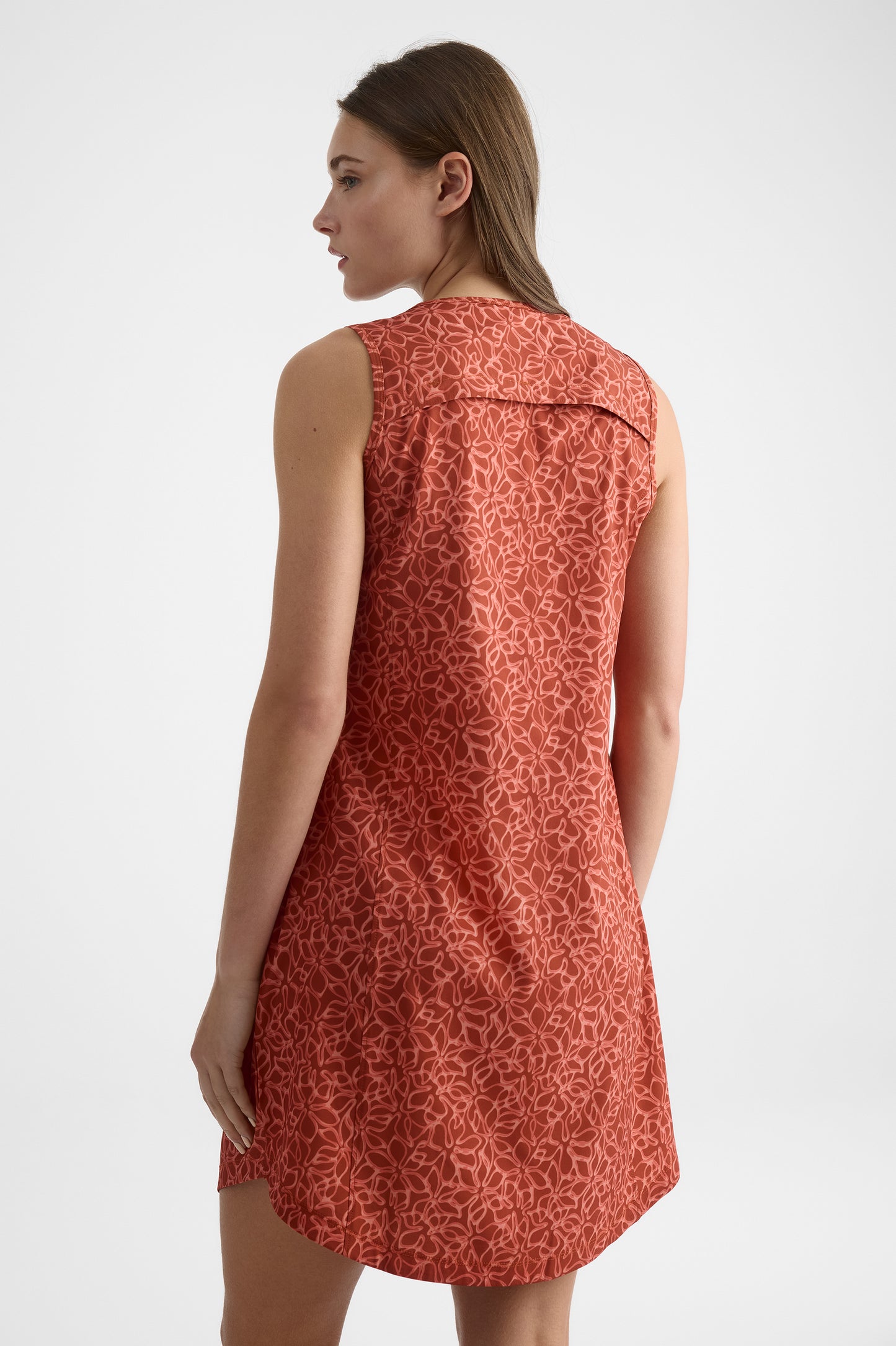 Robe sans manches - Femme && ORANGE MULTI