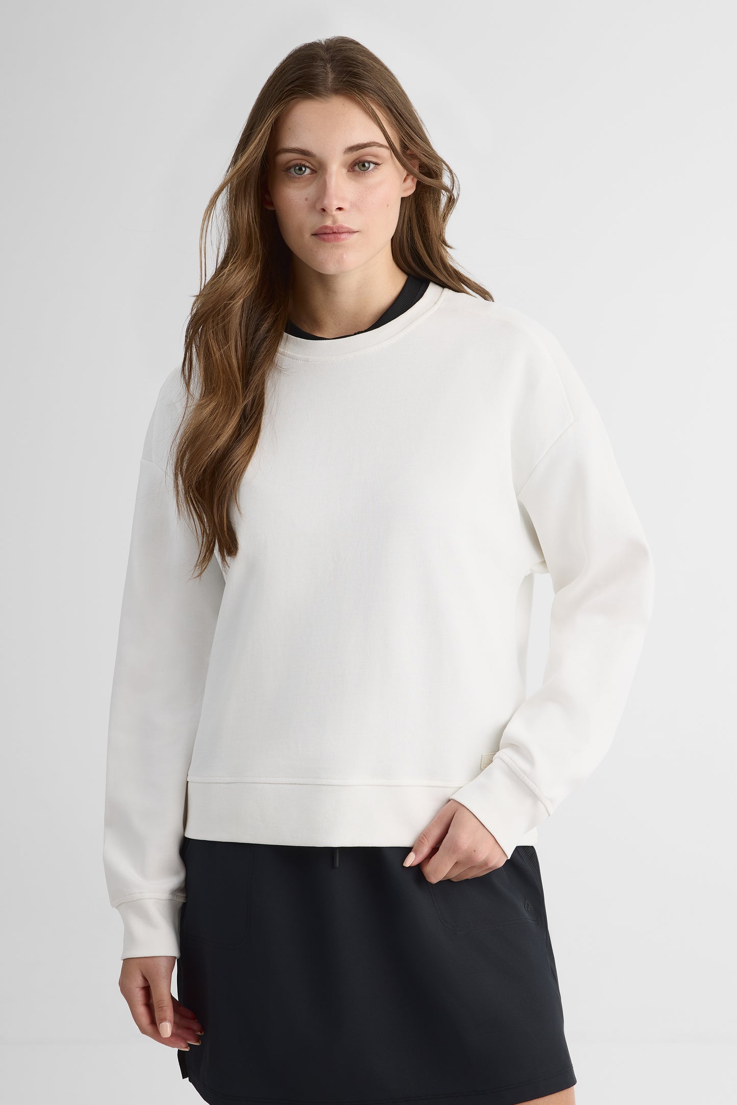 Chandail ouaté décontracté - Femme && BLANC