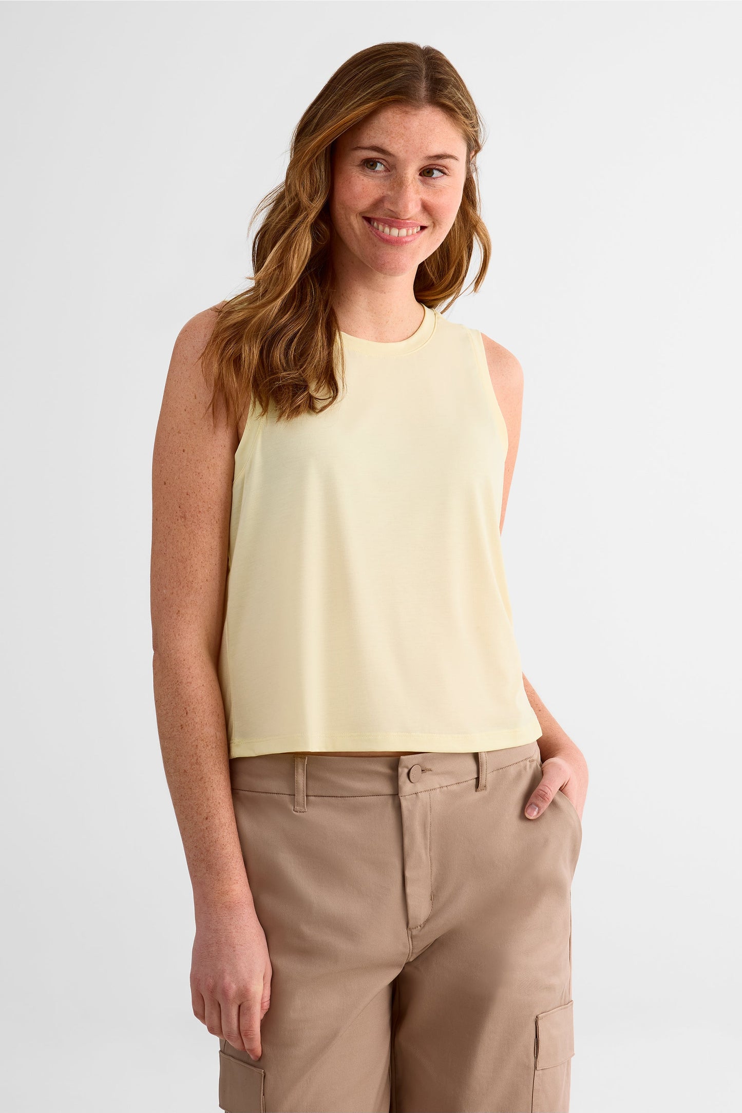 Camisole essentielle en lyocell - Femme && JAUNE