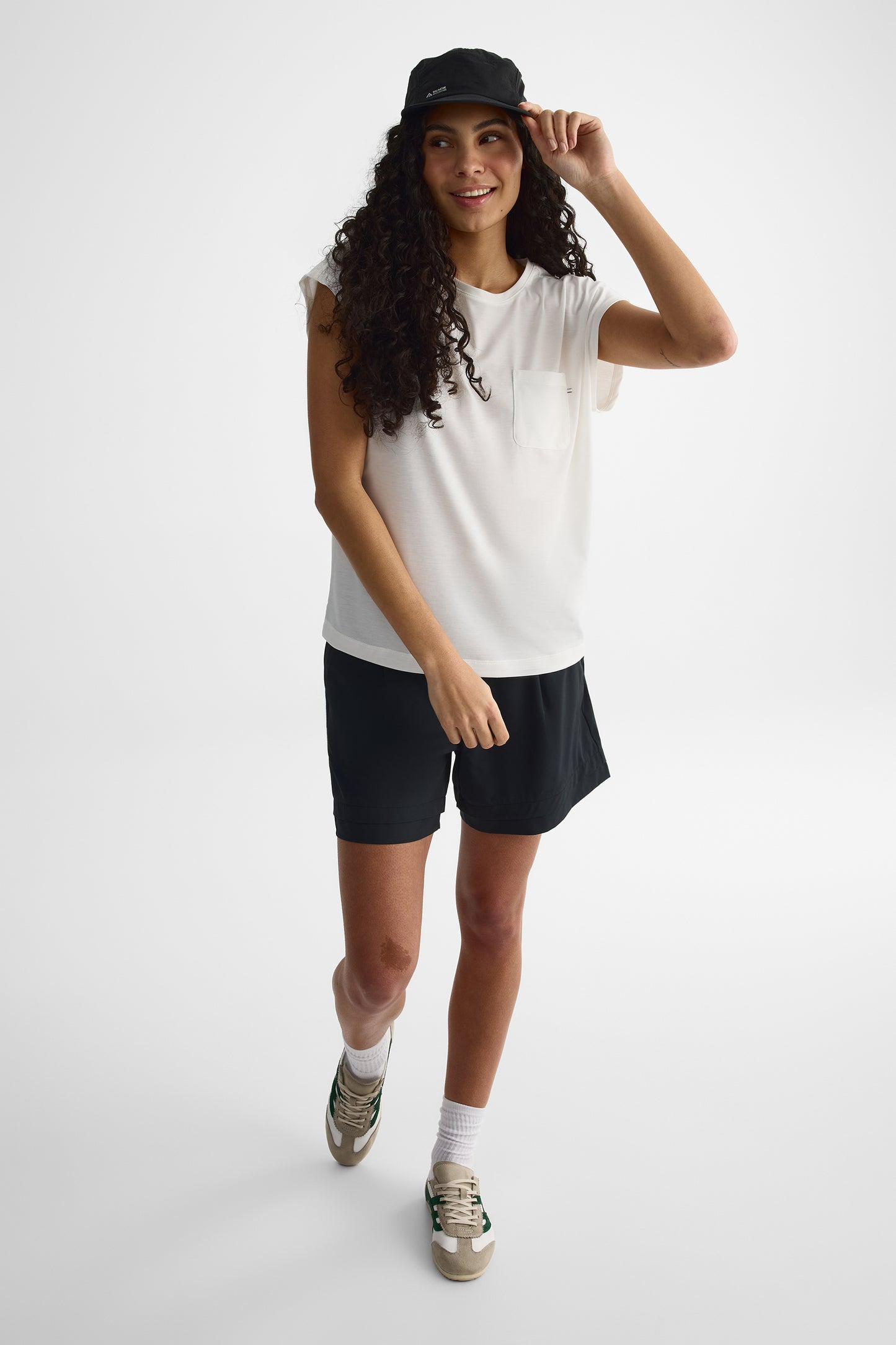 T-shirt léger en lyocell - Femme && BLANC
