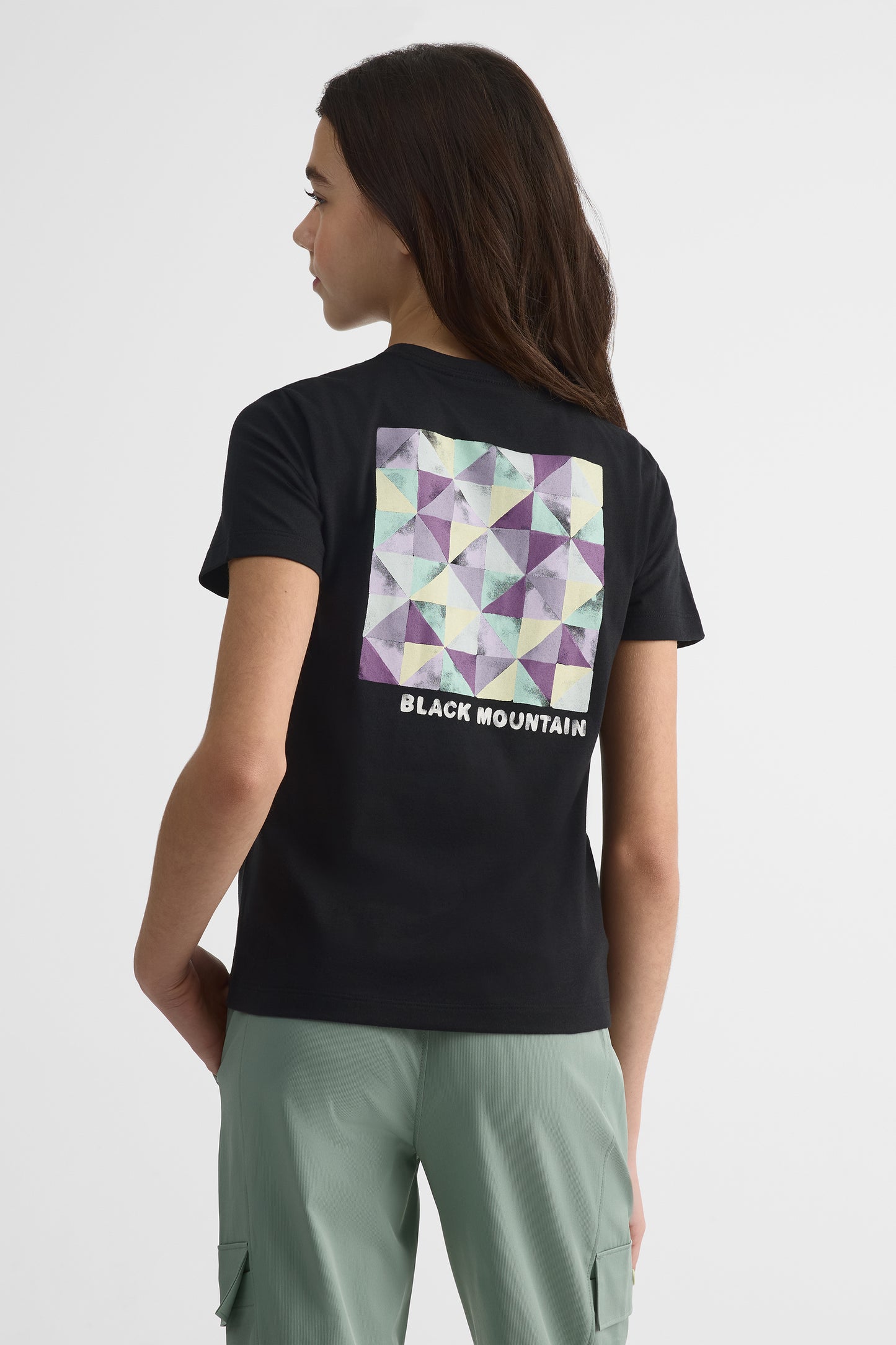 T-shirt avec fibres recyclées - Ado fille && NOIR