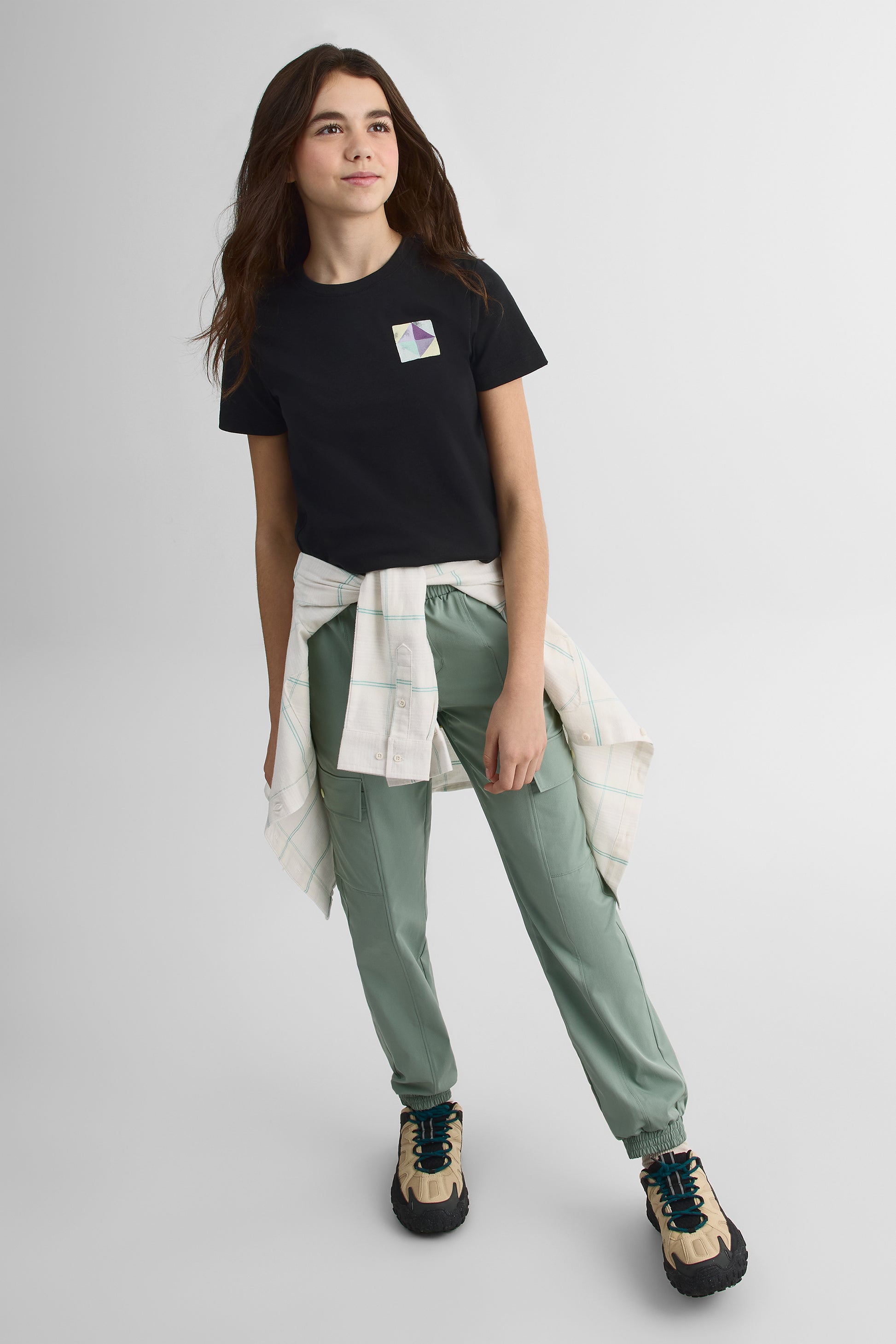 Pantalon cargo à entretien facile - Ado fille && KAKI
