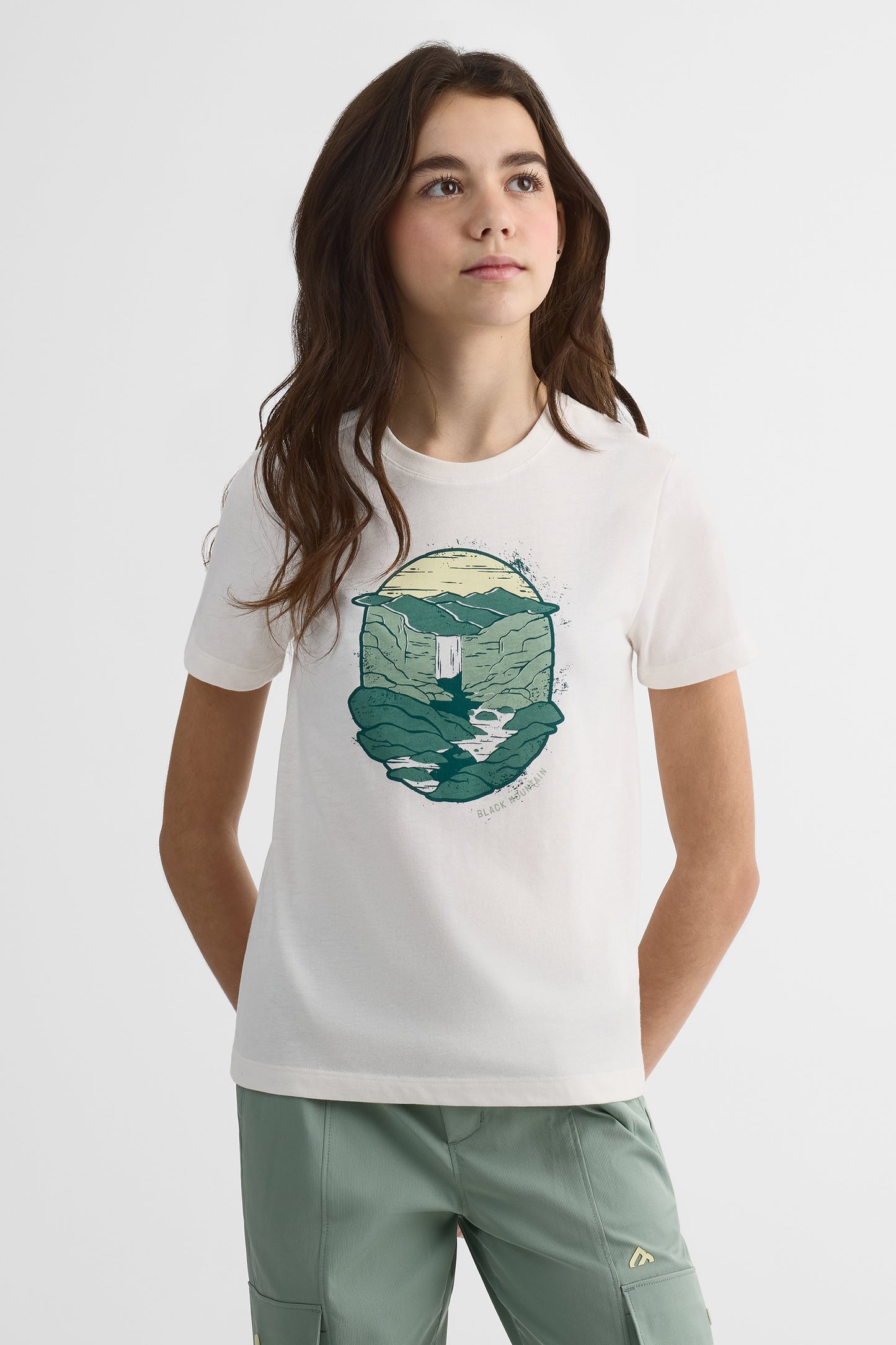 T-shirt avec fibres recyclées - Ado fille && BLANC