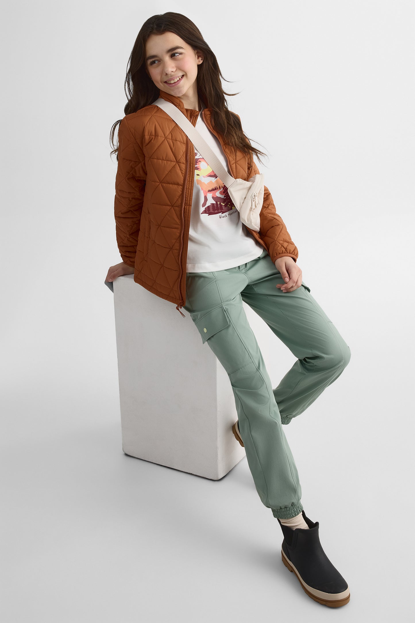 T-shirt en lyocell avec imprimé - Ado fille && BLANC