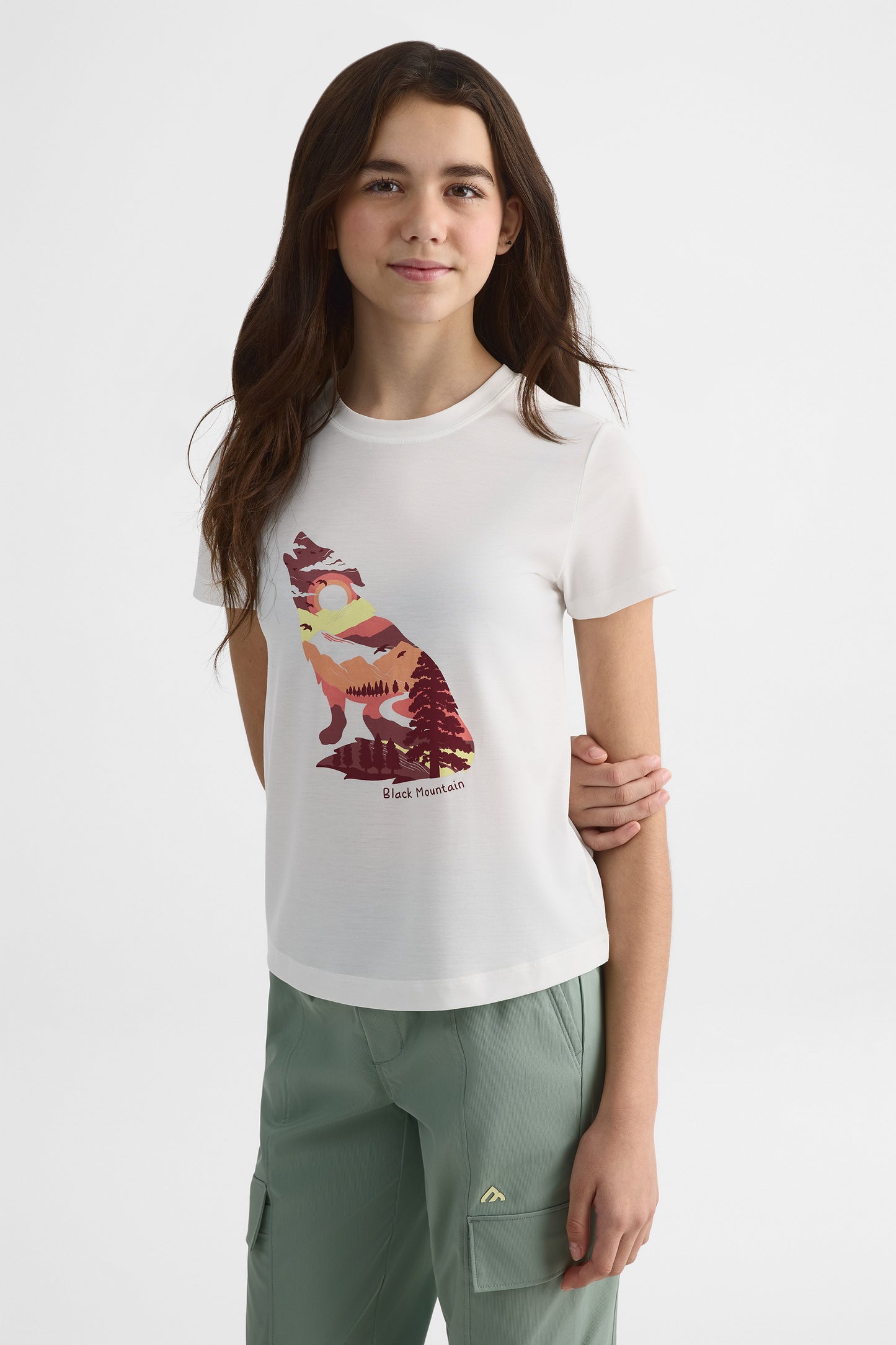 T-shirt en lyocell avec imprimé - Ado fille && BLANC