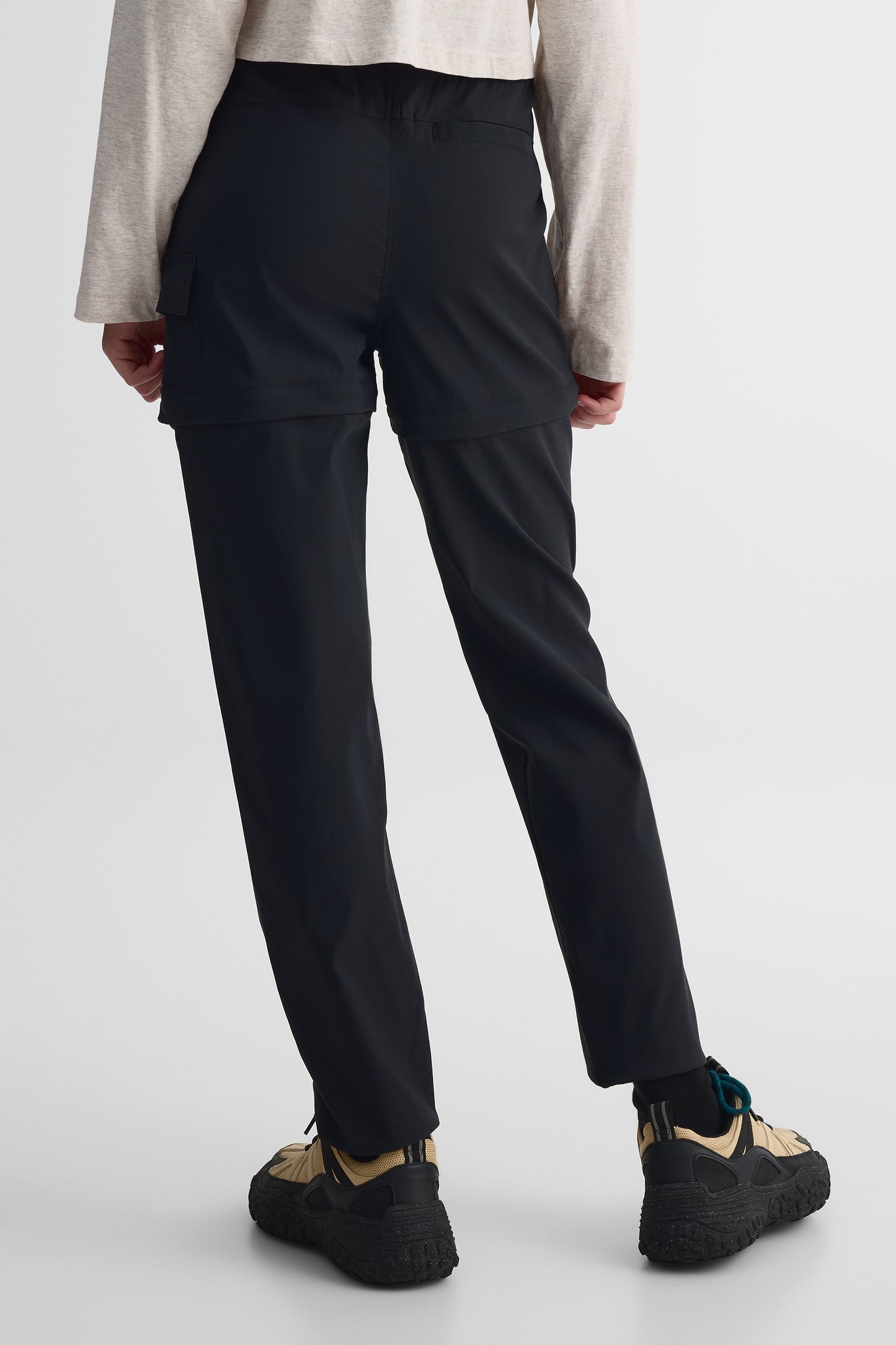 Pantalon décontracté convertible - Ado fille && NOIR