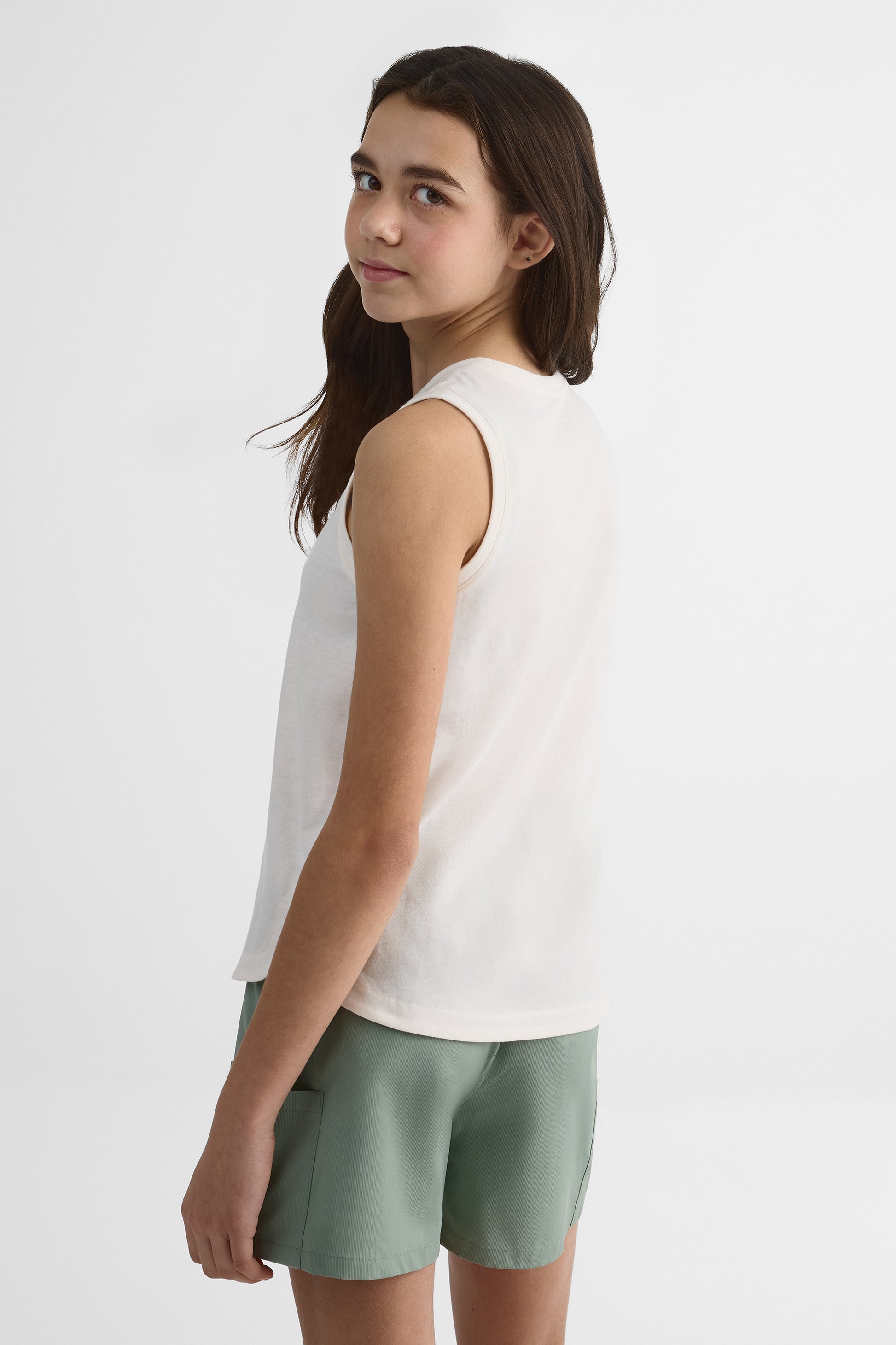 Camisole avec fibres recyclées - Ado fille && BLANC