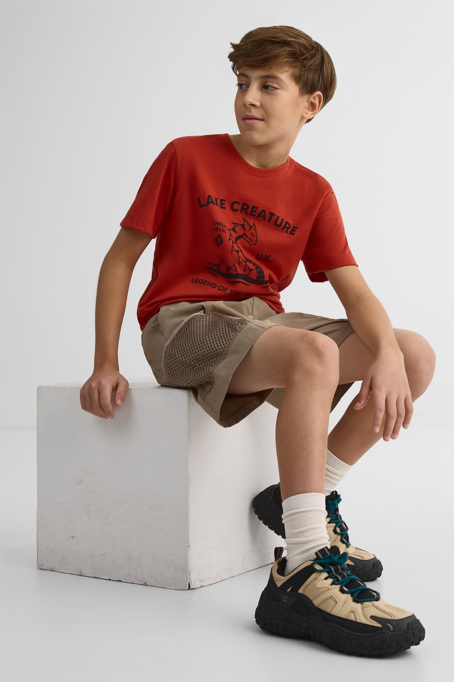 T-shirt avec fibres recyclées - Ado garçon && ROUGE