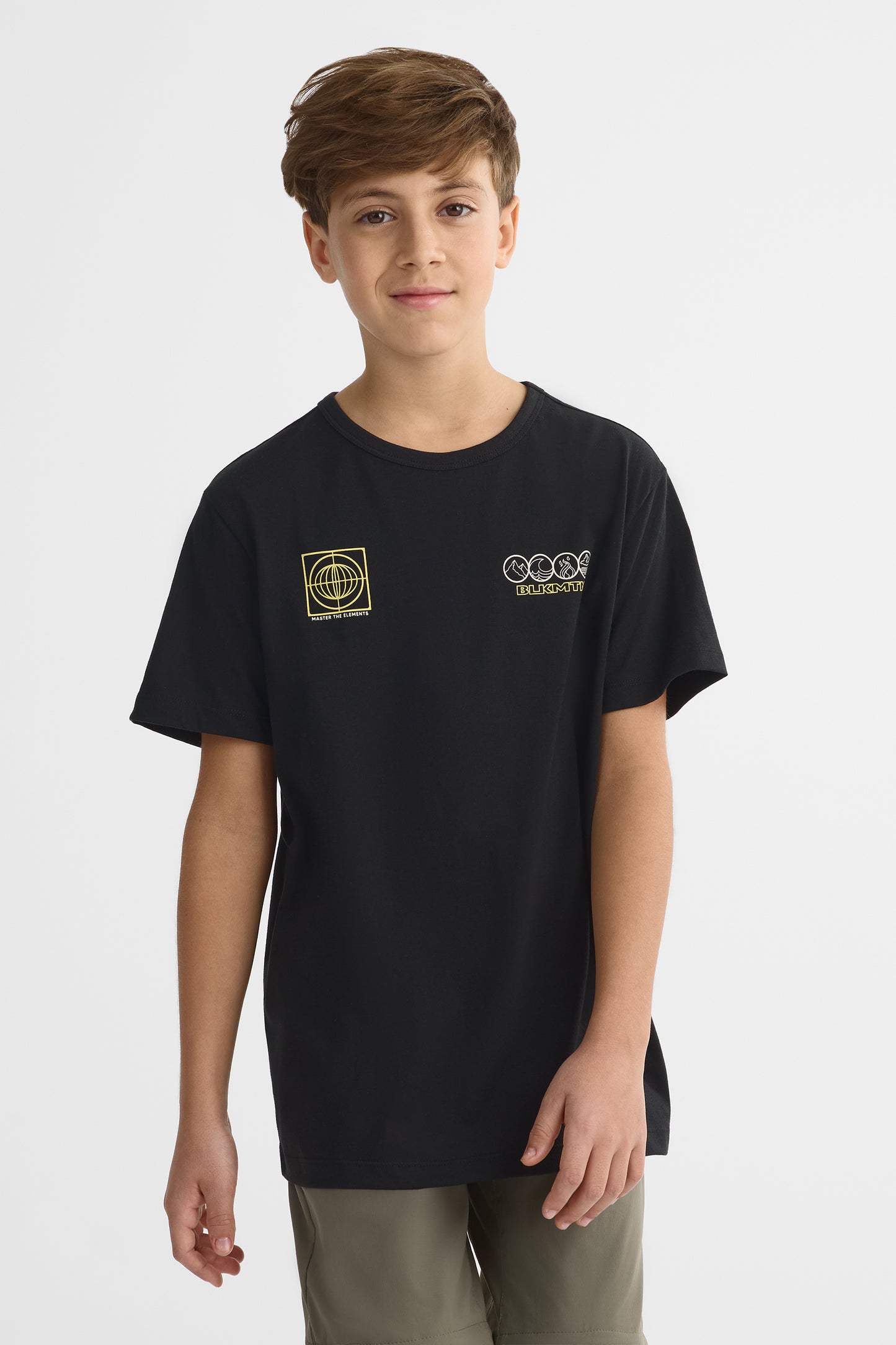 T-shirt avec fibres recyclées - Ado garçon && NOIR