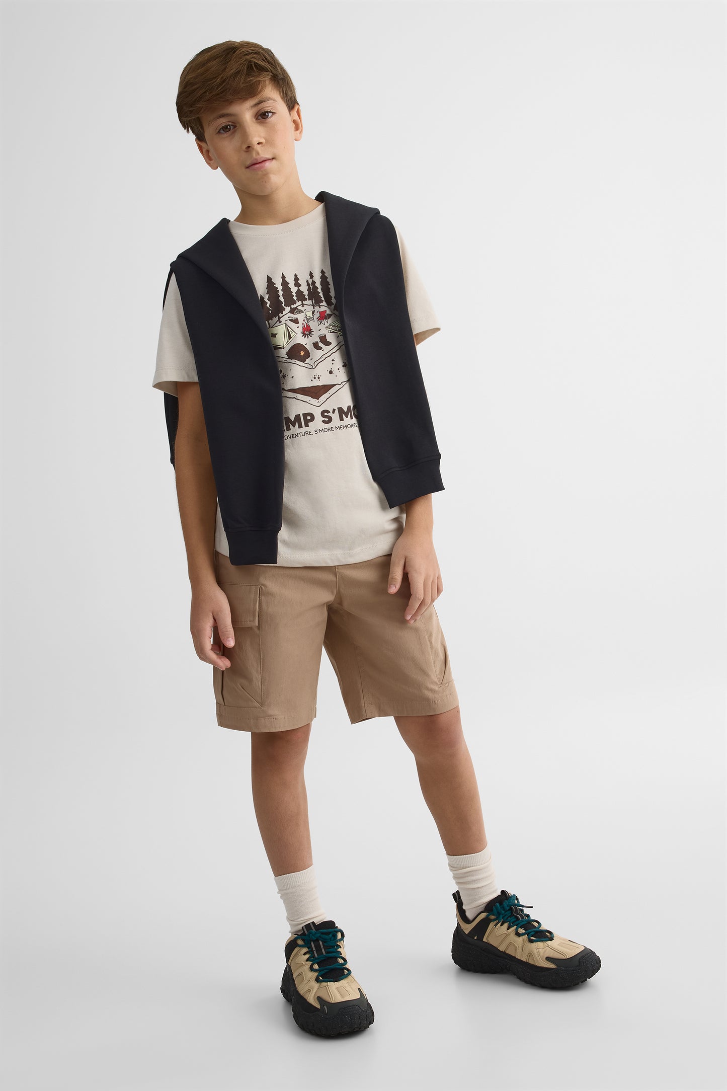 Short cargo à séchage rapide - Ado garçon && TAUPE