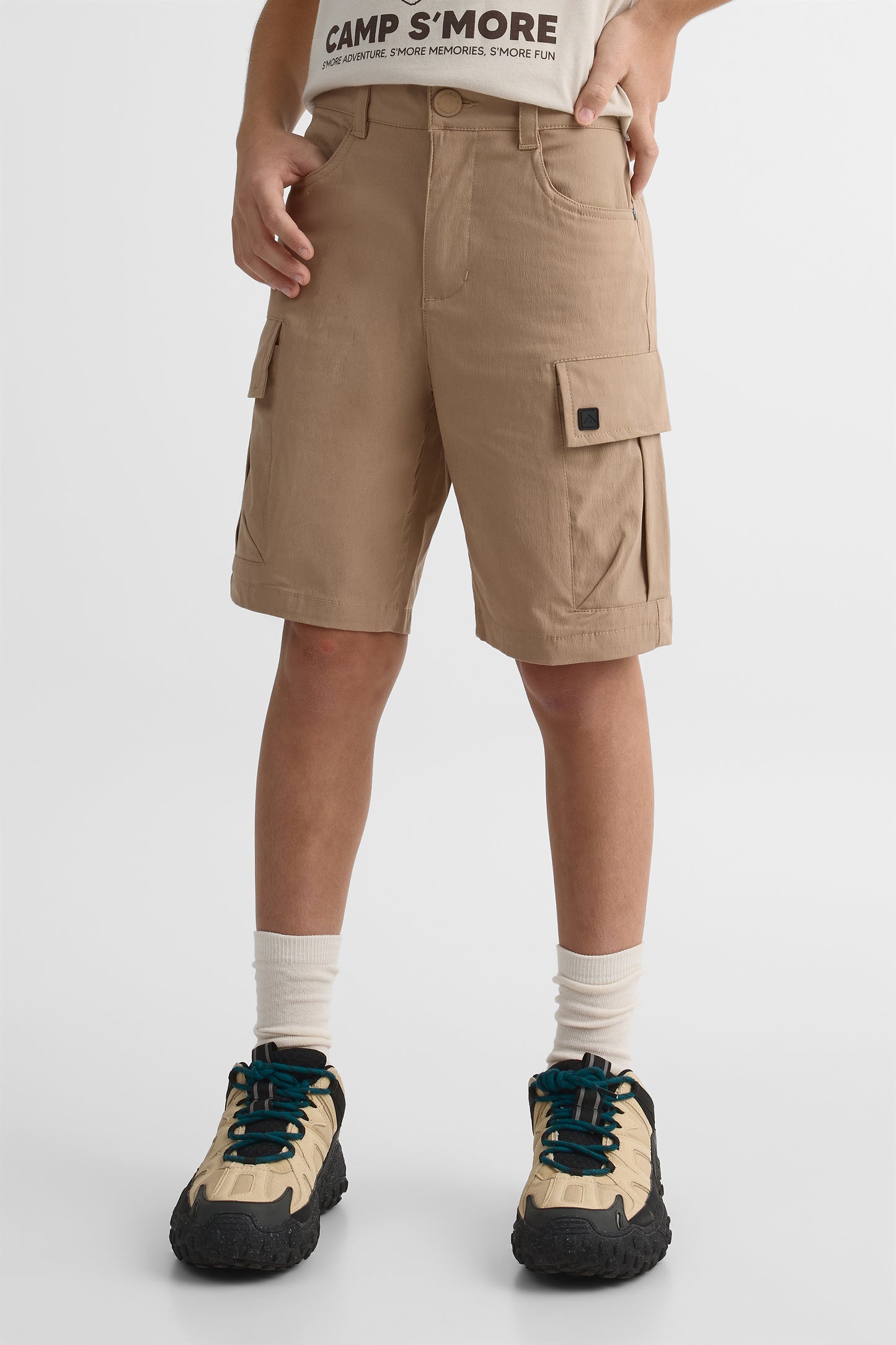 Short cargo à séchage rapide - Ado garçon && TAUPE