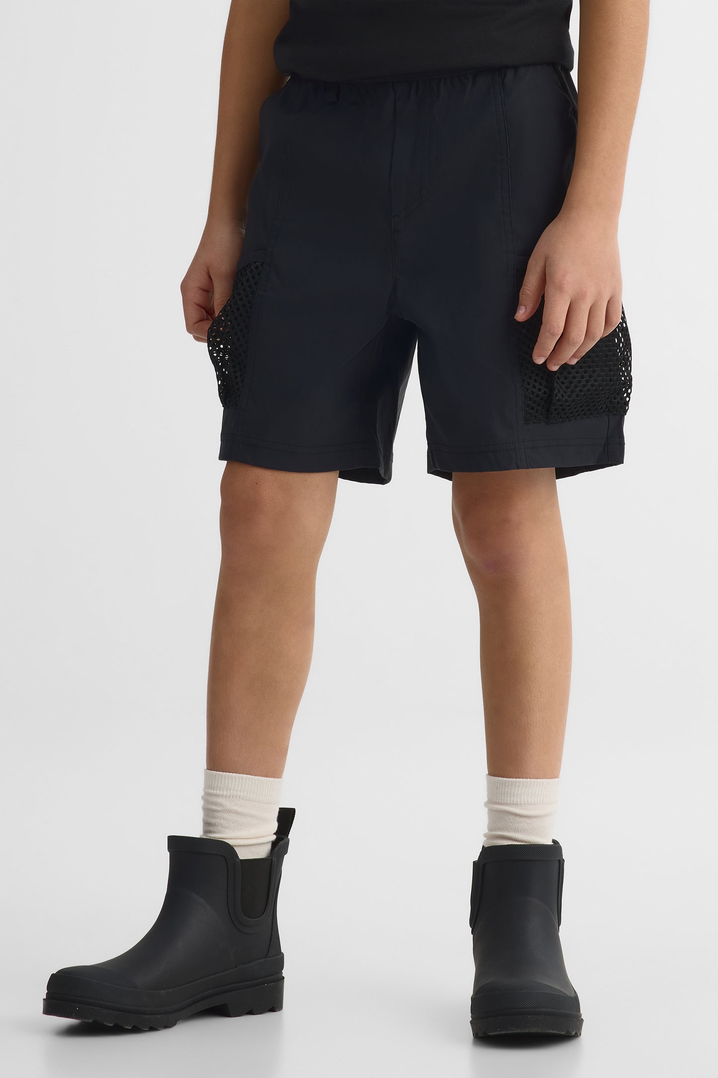 Short ultraextensible à séchage rapide - Ado garçon && NOIR