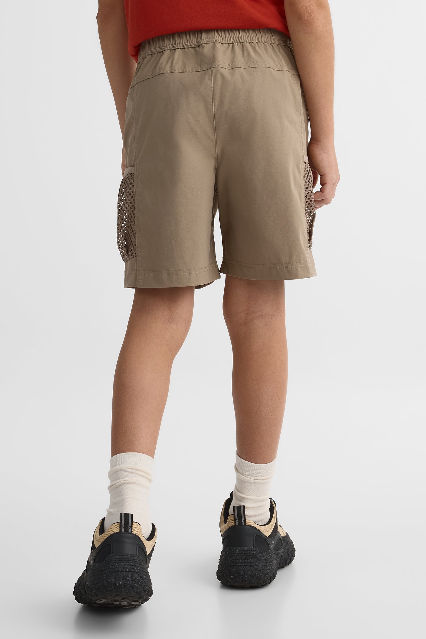 Short ultraextensible à séchage rapide - Ado garçon && TAUPE