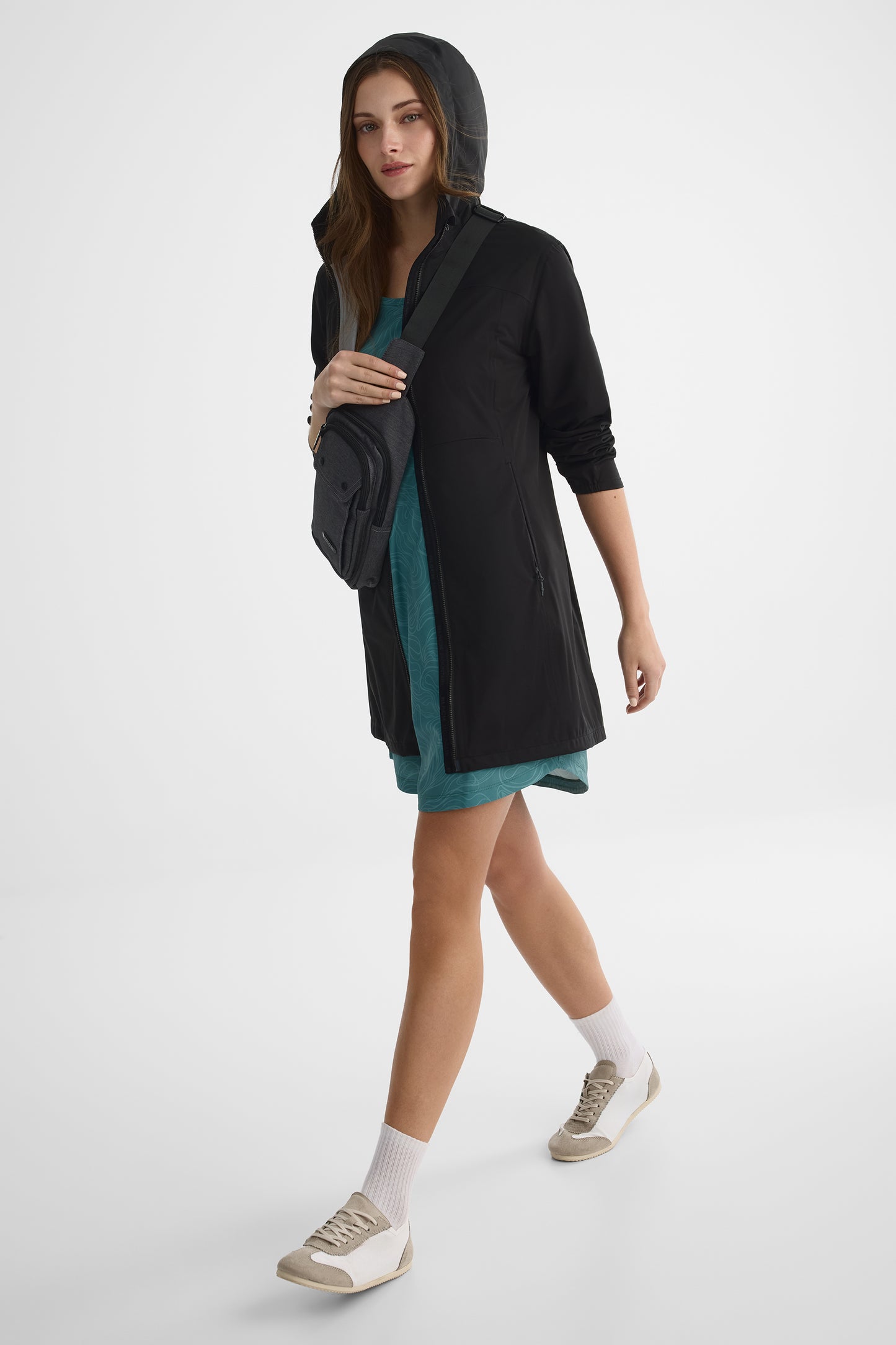 Manteau long imperméable - Femme && NOIR