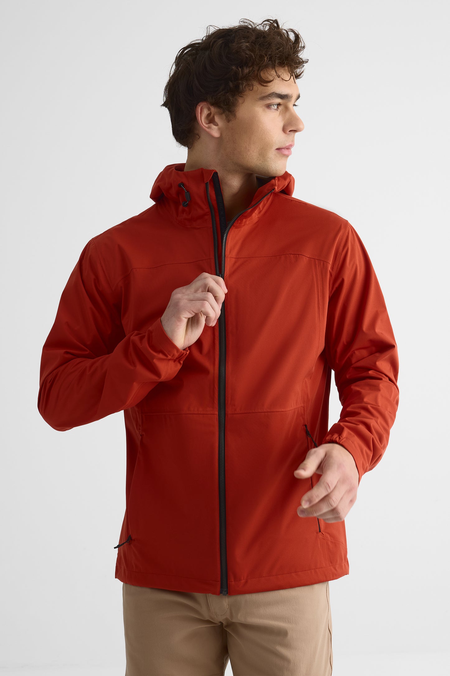 Manteau imperméable polyvalent - Homme && ROUGE